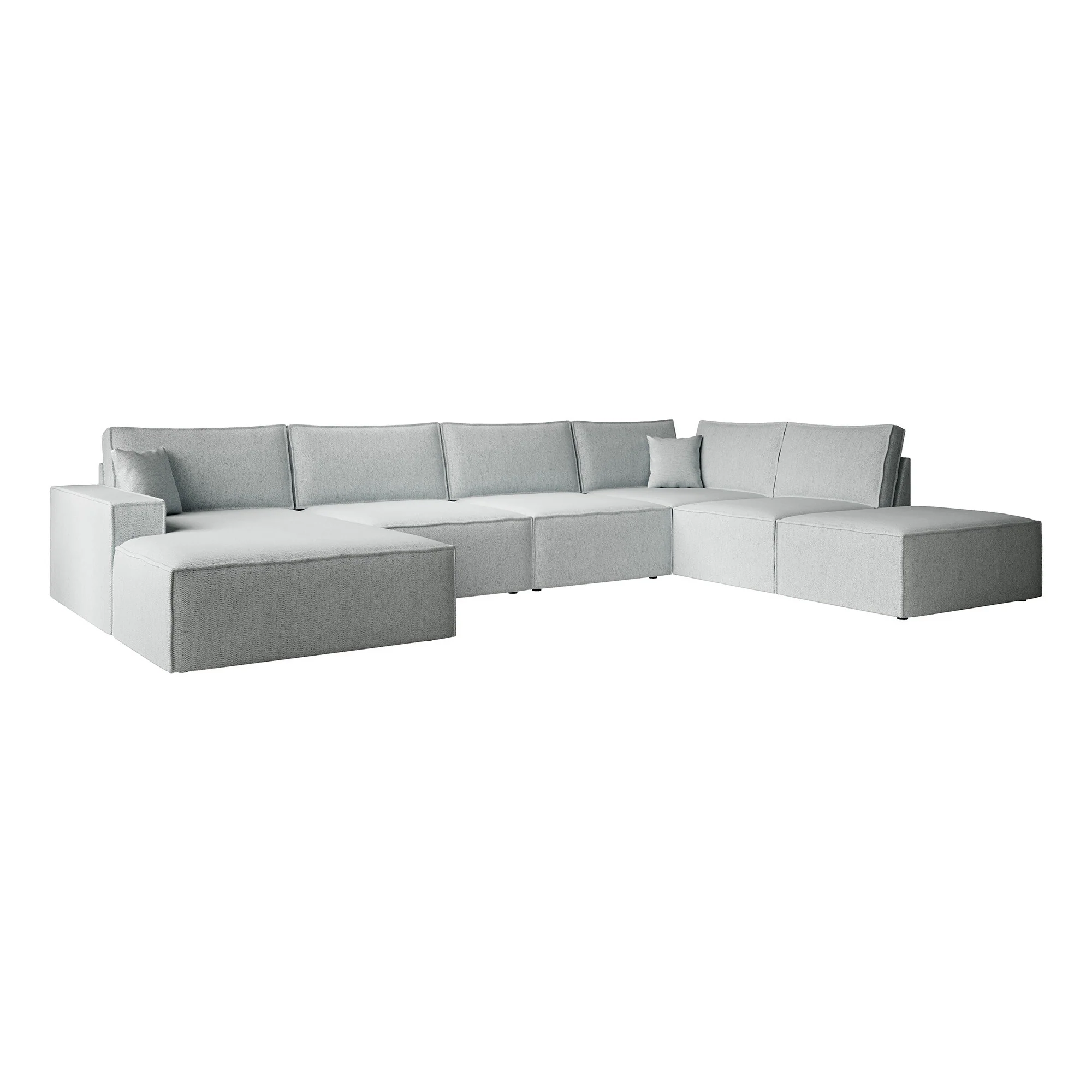 Manolo - Hoekbank 5-zits met chaise longue - Stof grijs - Links - Image 7