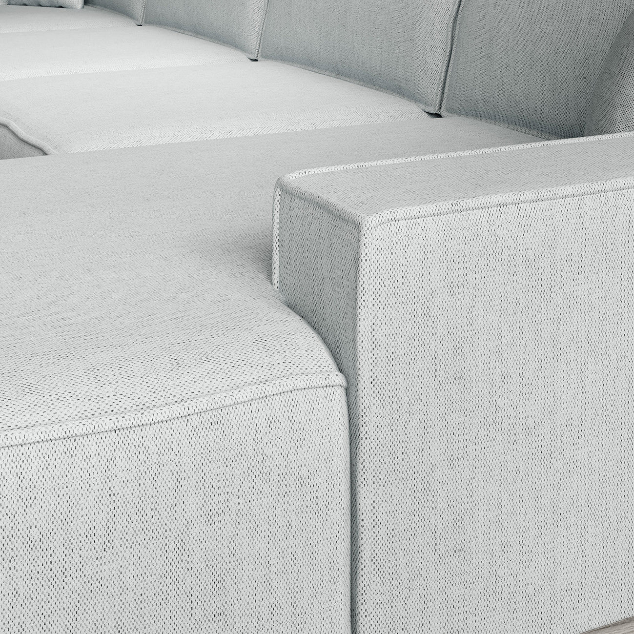 Manolo - Hoekbank 5-zits met chaise longue - Stof grijs - Rechts - Image 5