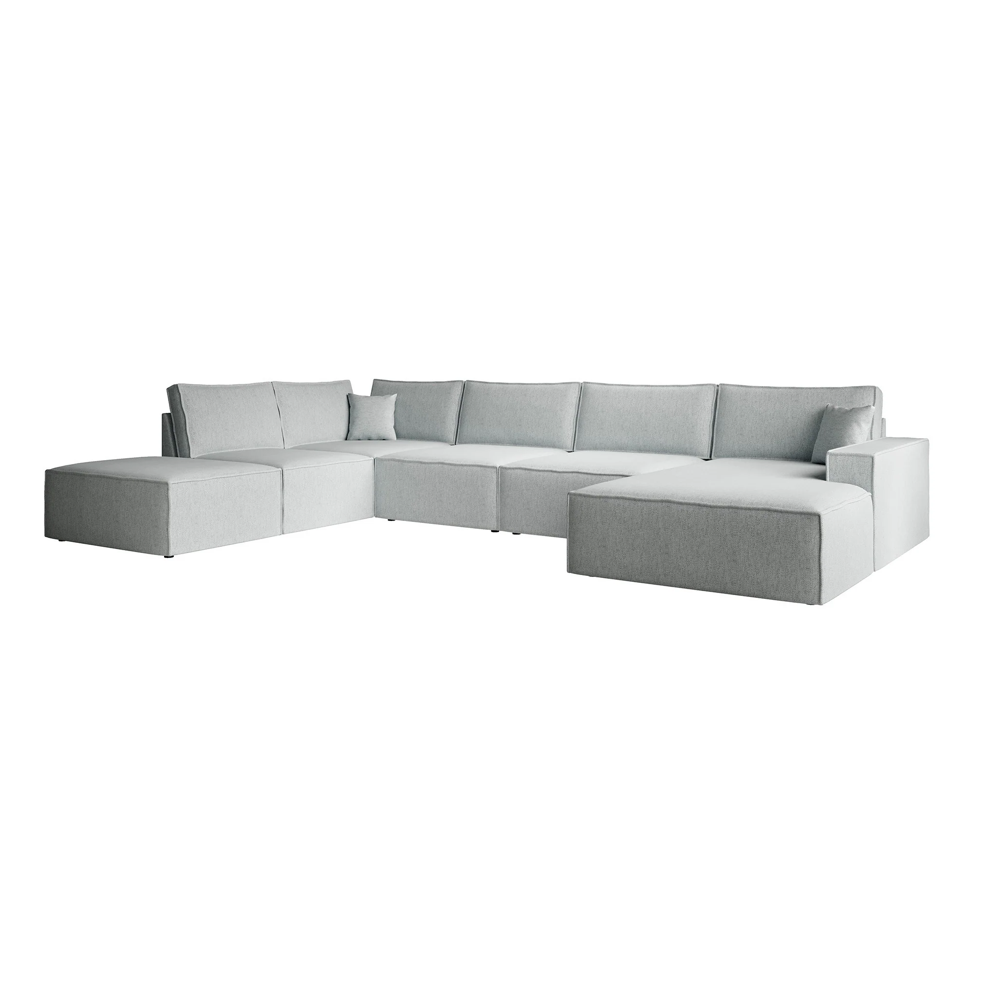 Manolo - Hoekbank 5-zits met chaise longue - Stof grijs - Rechts - Image 7
