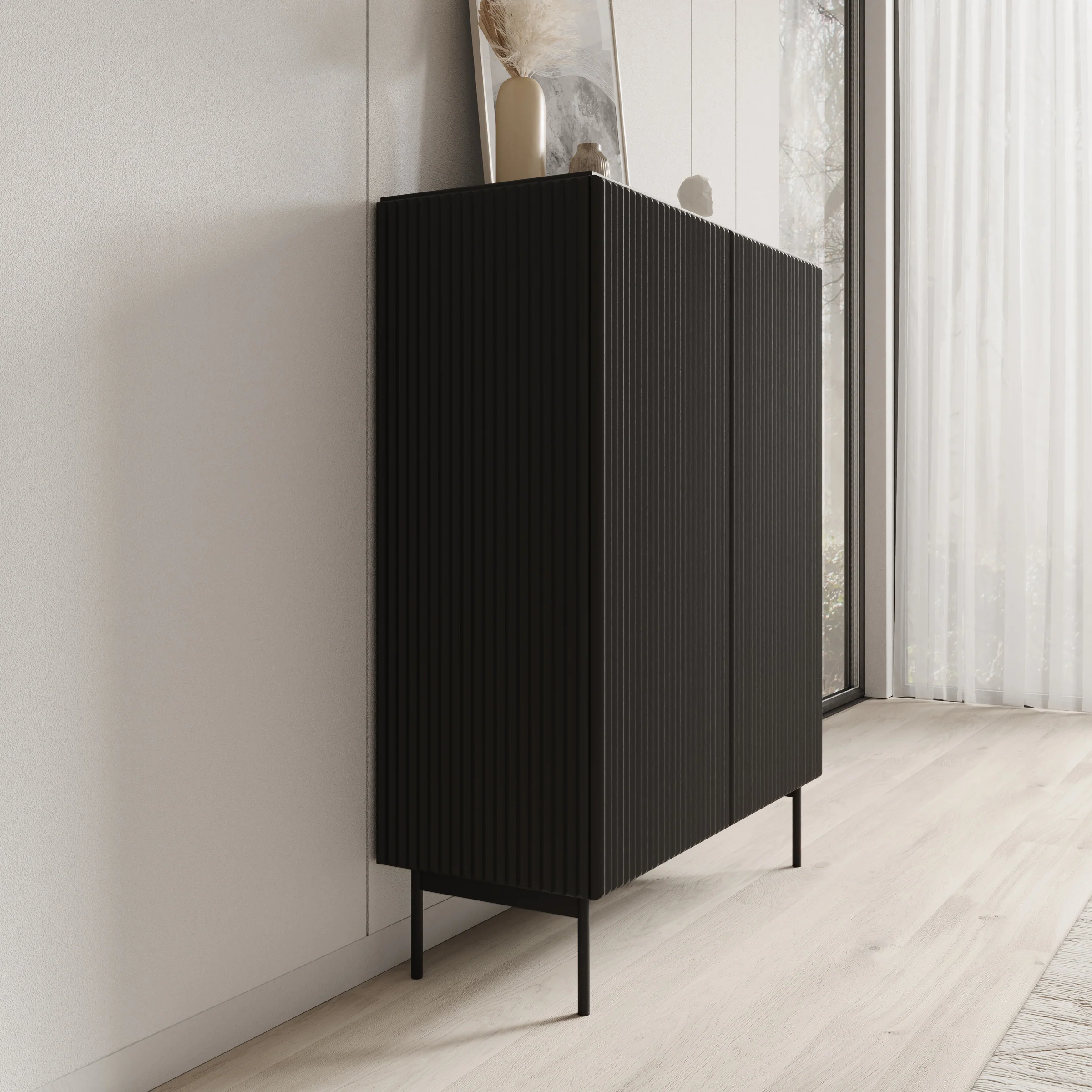 Marajo - Dressoir - Zwart - 99x40x123 cm - Image 4