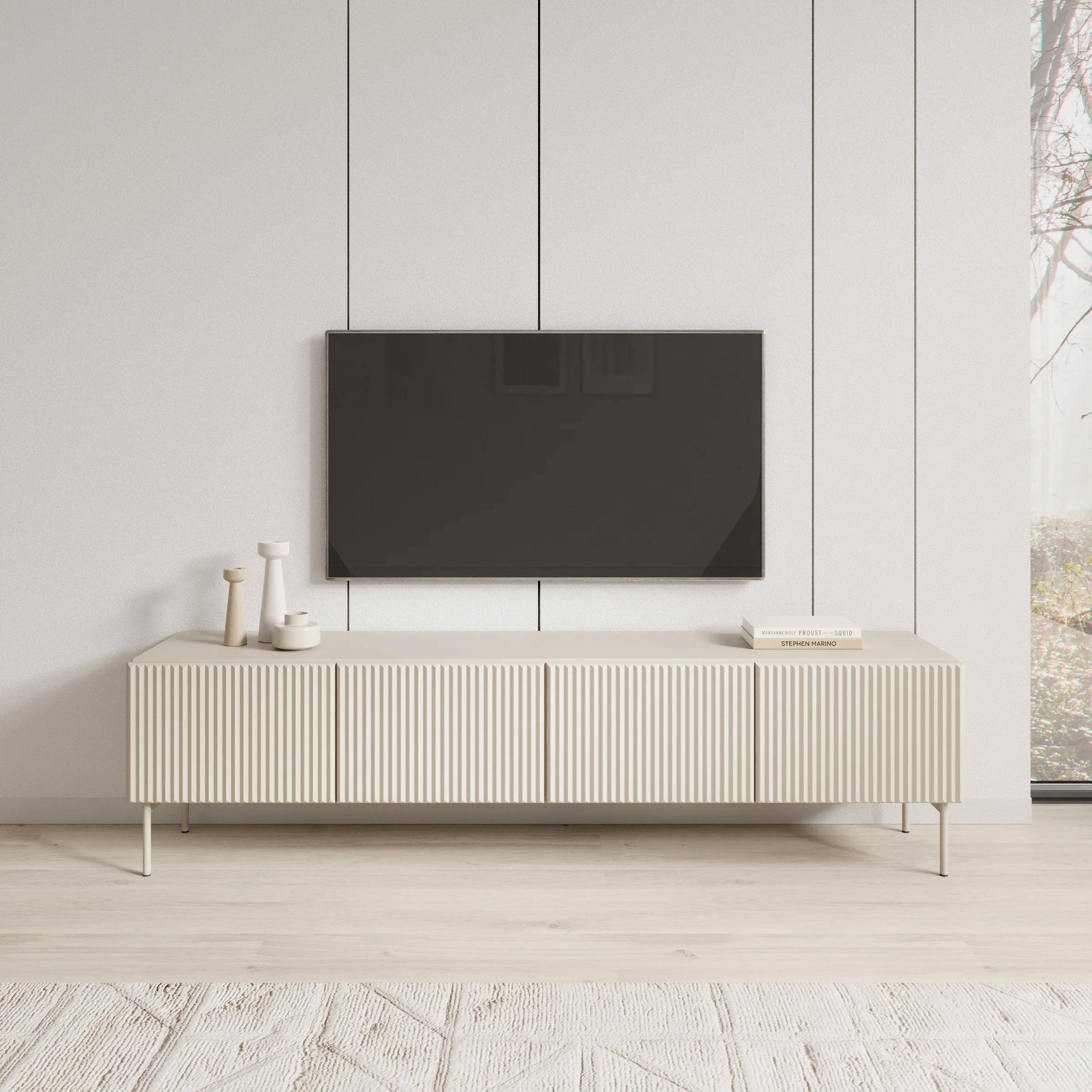 Marajo - TV-Meubel - Beige - 195x40x51 cm - Image 3
