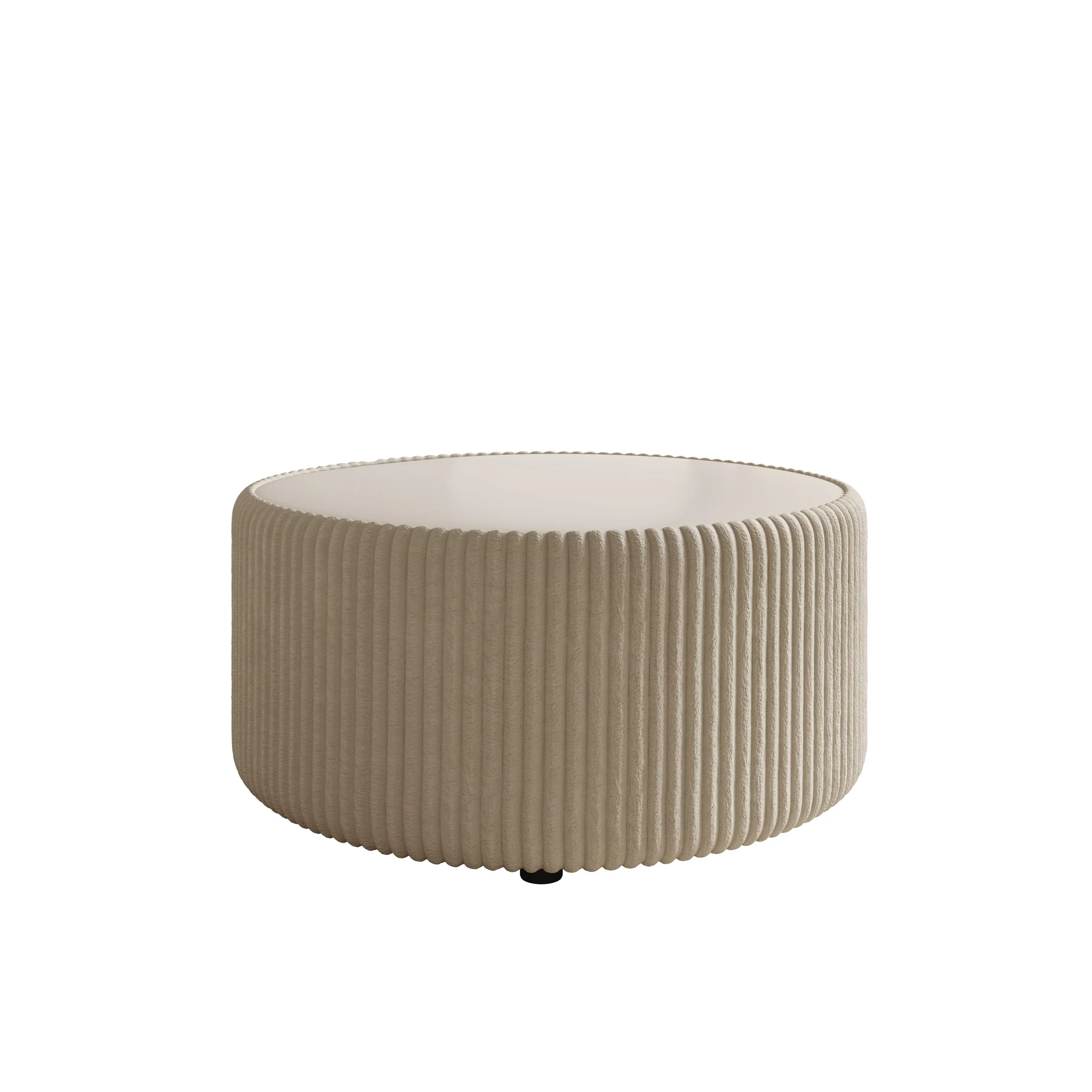 Marano - Salontafel - Fluffy ribstof beige - 89x89x42 cm - Image 5