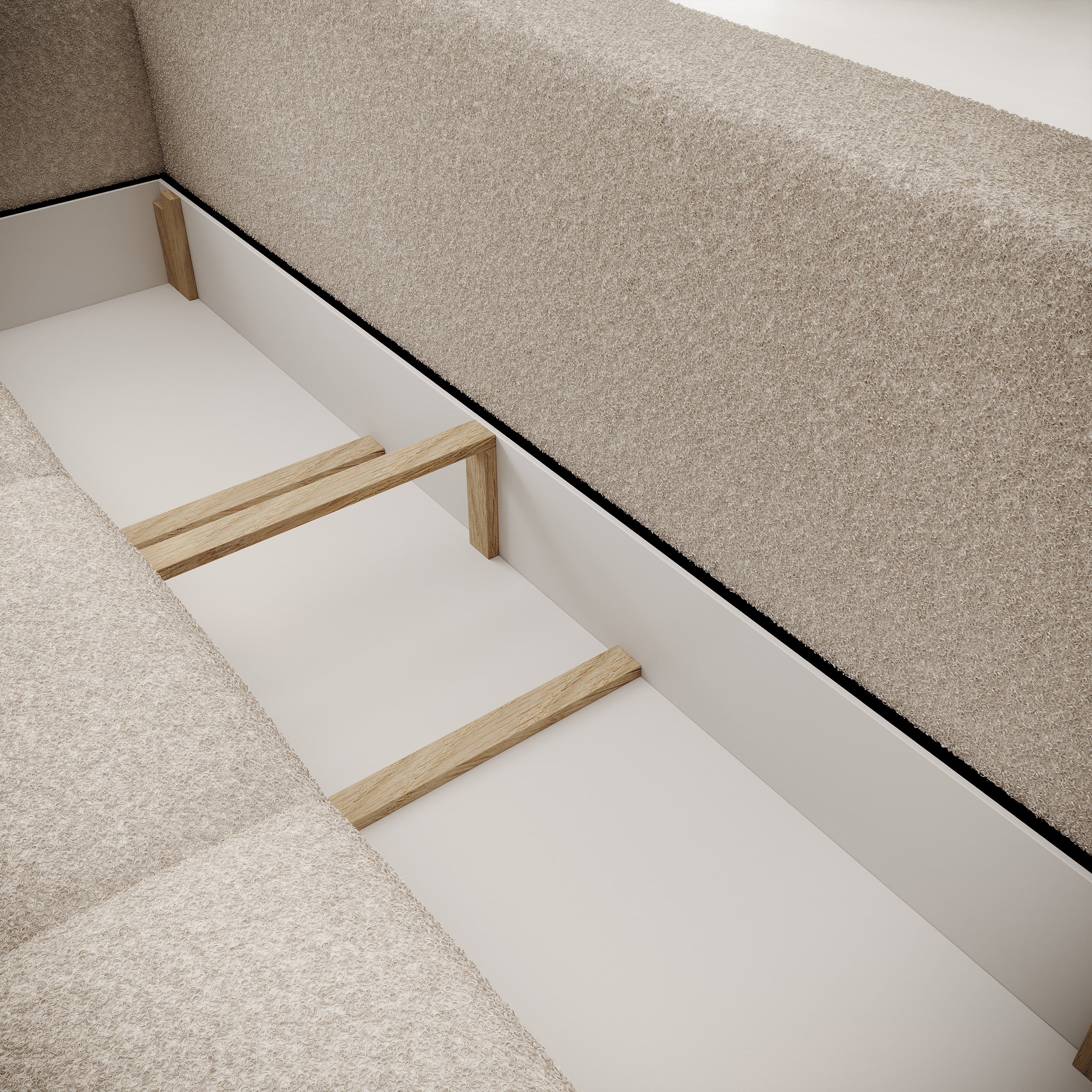 Maravilla - Slaapbank - Teddystof beige - 250x117x85 cm - Image 6