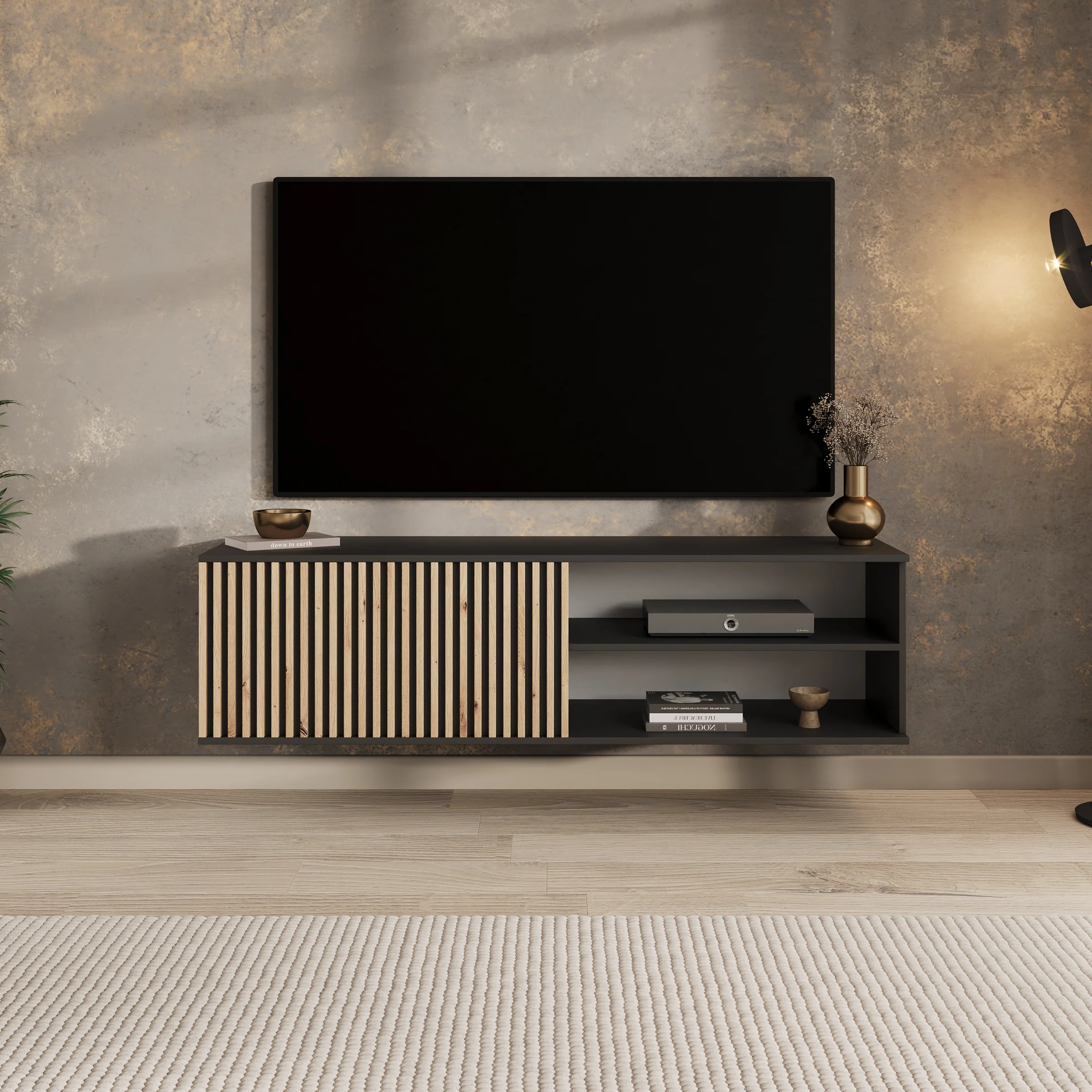 Marbella - TV-Meubel - Zwart - 150x40x40 cm - Image 3