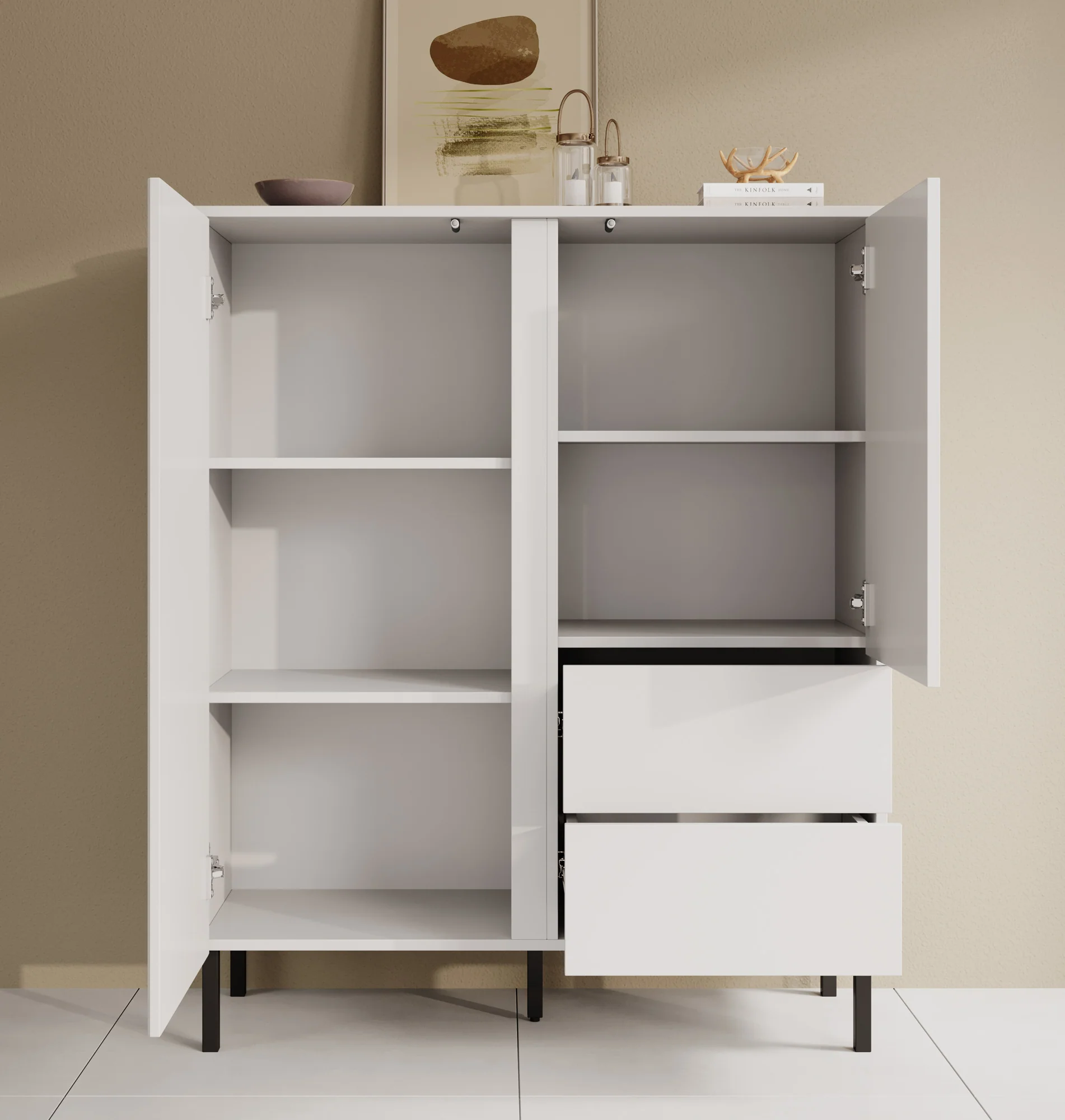 Margareth - Dressoir - Wit - 100x41x122 cm - Image 3