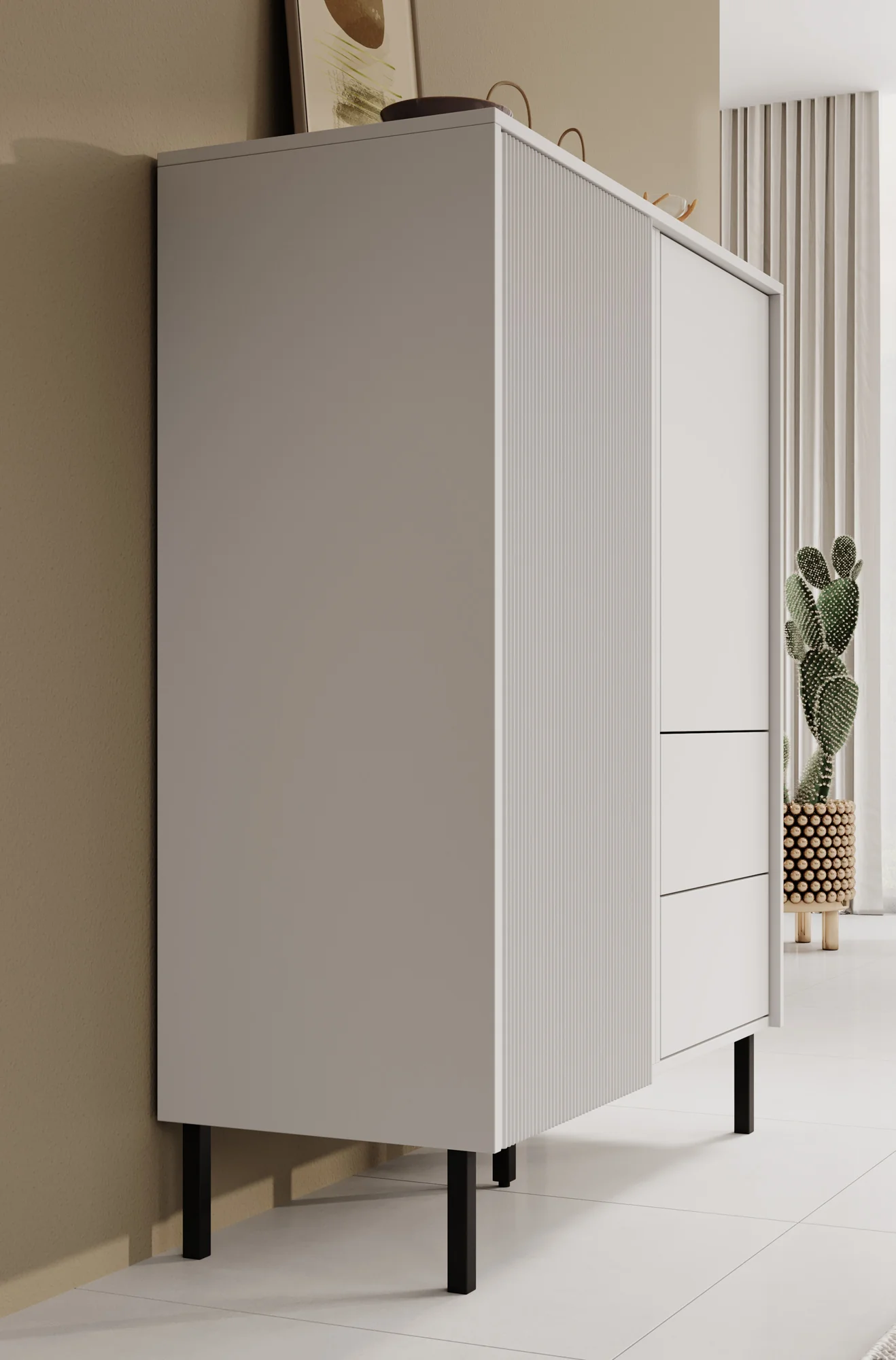 Margareth - Dressoir - Wit - 100x41x122 cm - Image 4