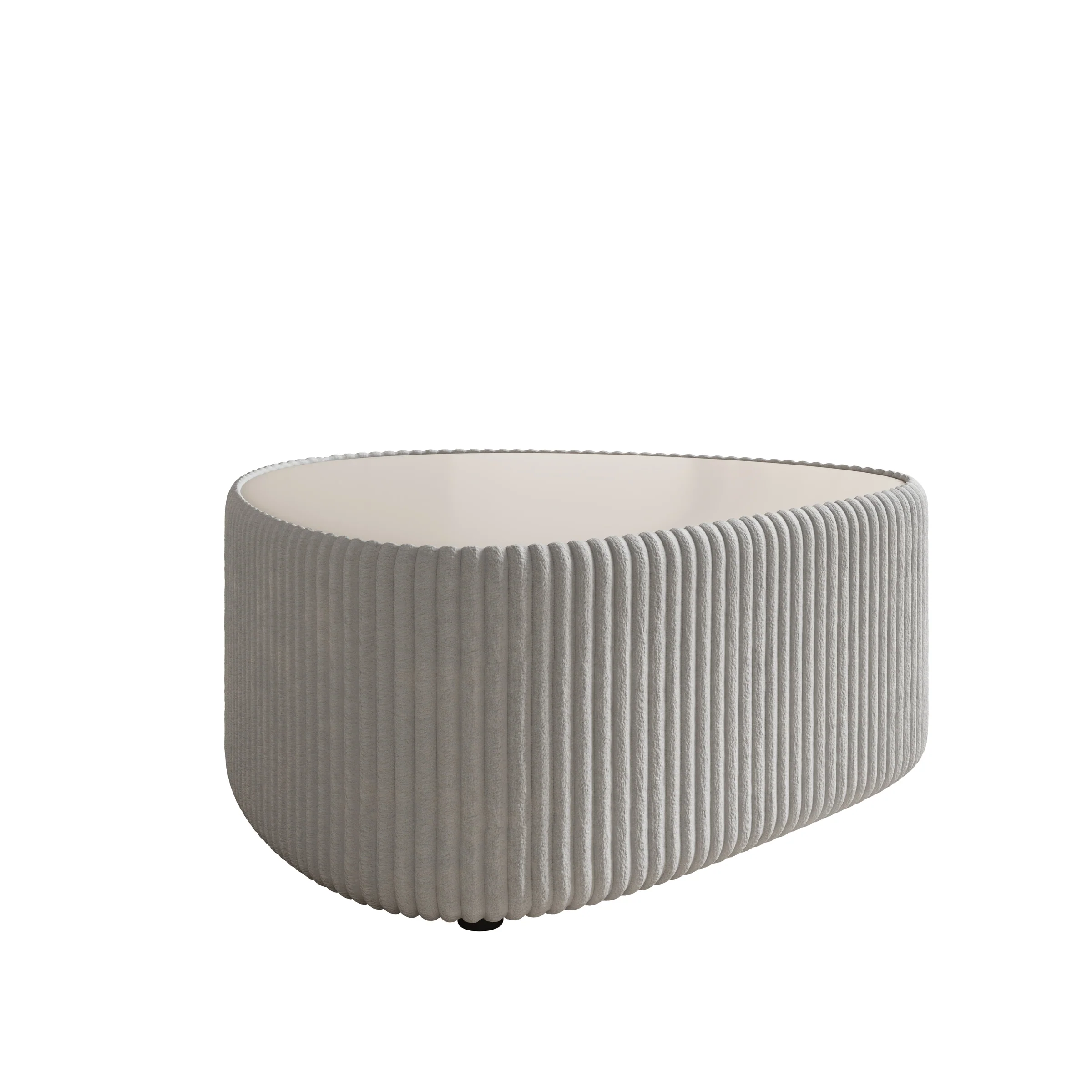 Marlen - Salontafel - Fluffy ribstof grijs - 96x89x42 cm - Image 5