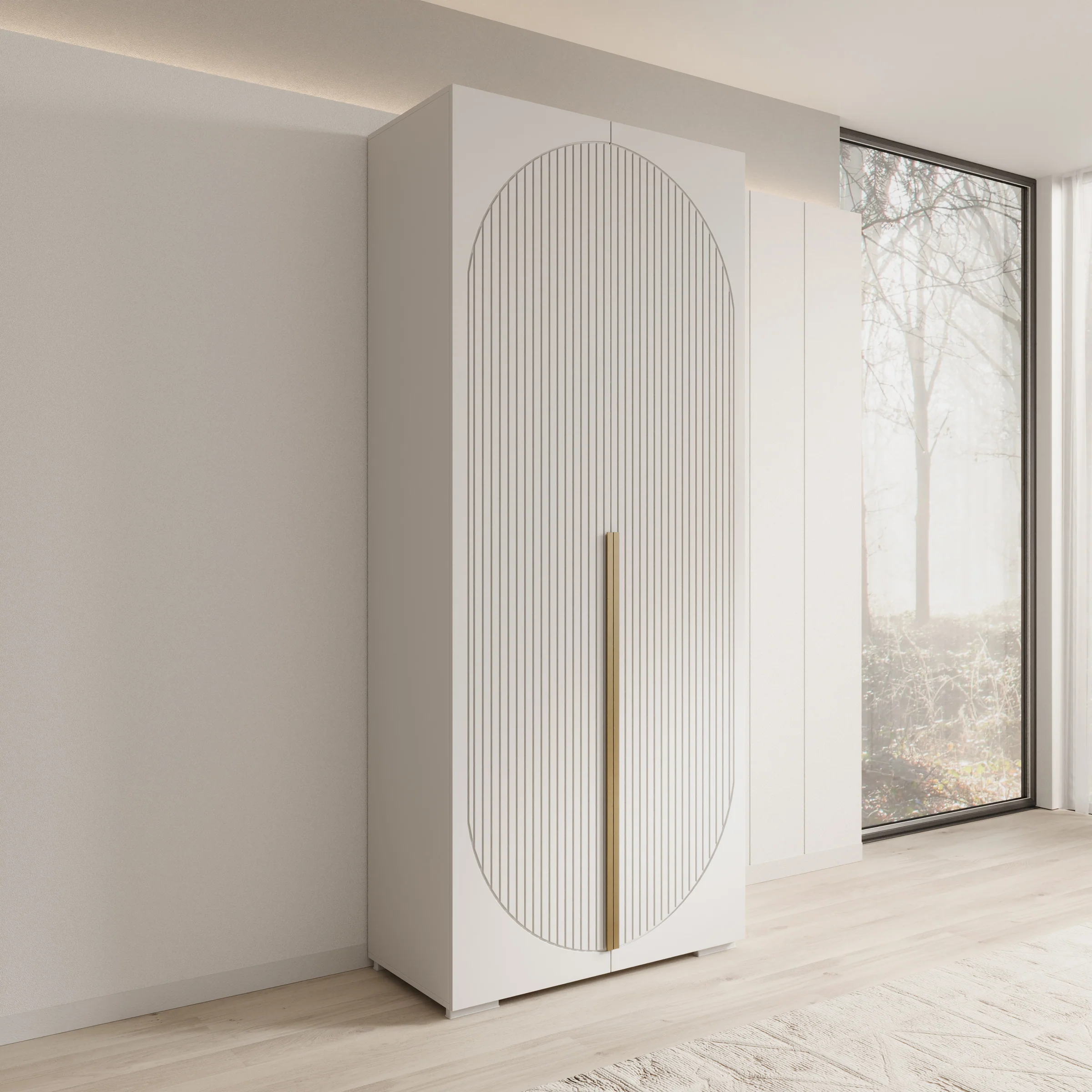 Mayfair - Kledingkast 2-deurs - Wit - 100x47x237 cm