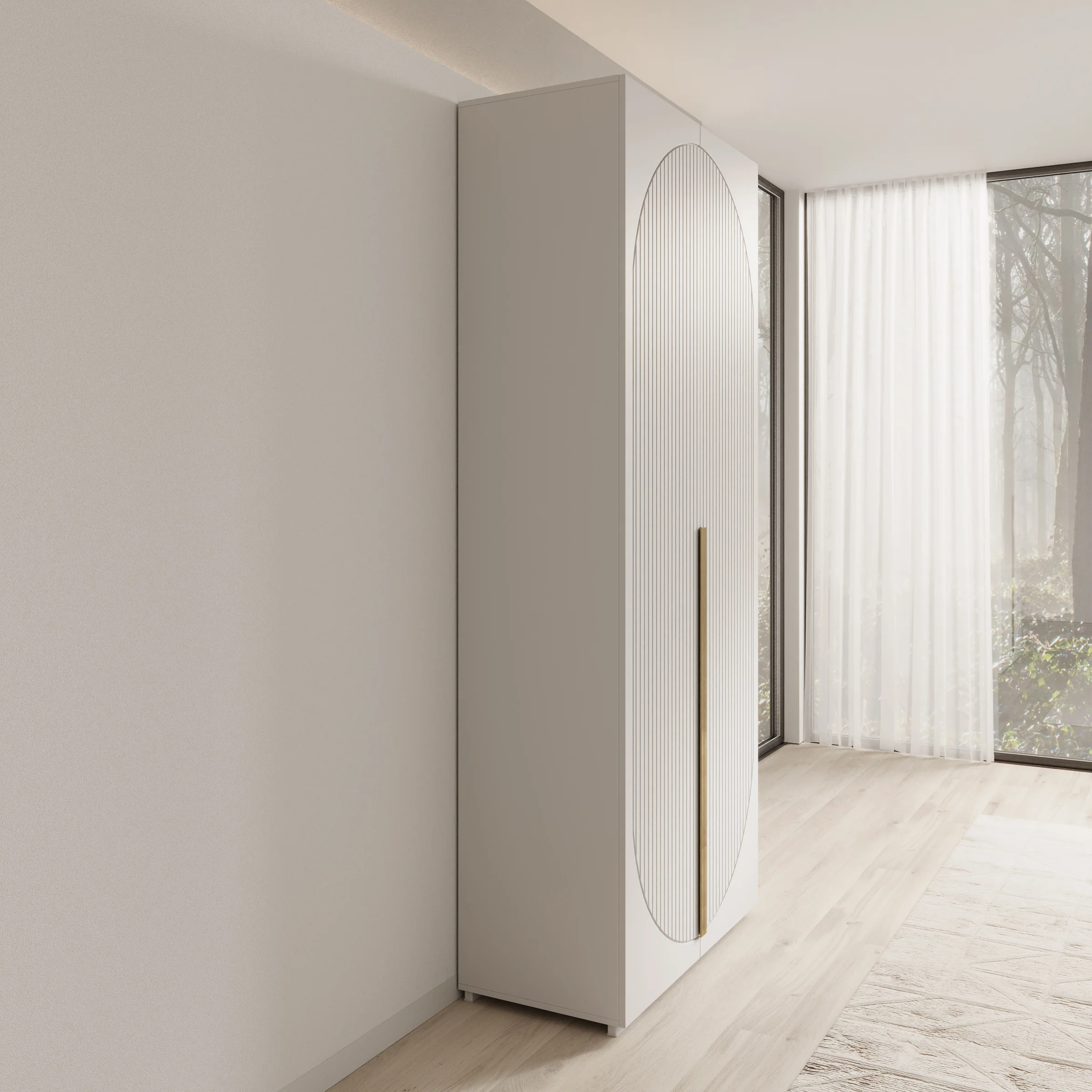 Mayfair - Kledingkast 2-deurs - Wit - 100x47x237 cm - Image 4
