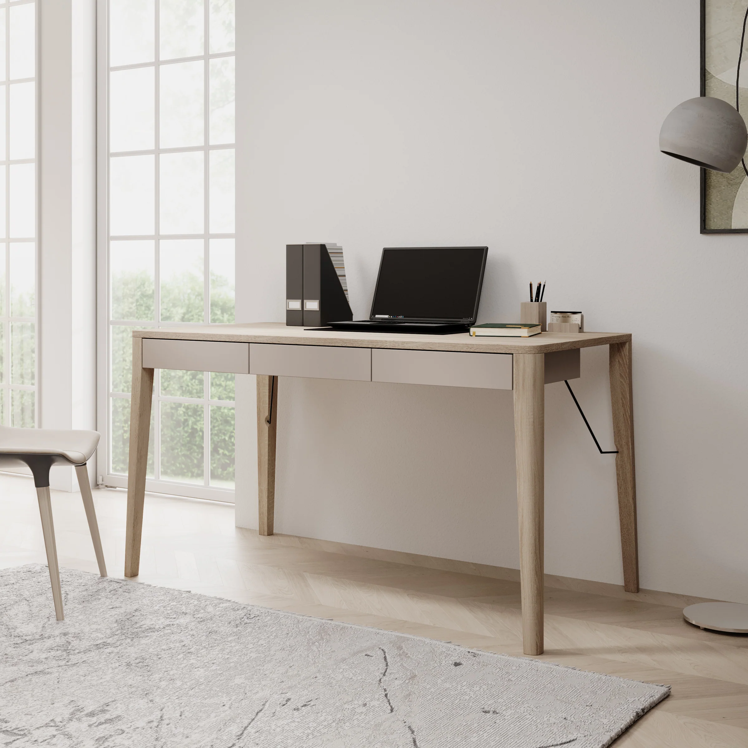 Mazar - Bureau - Licht Eiken - 139x71 cm