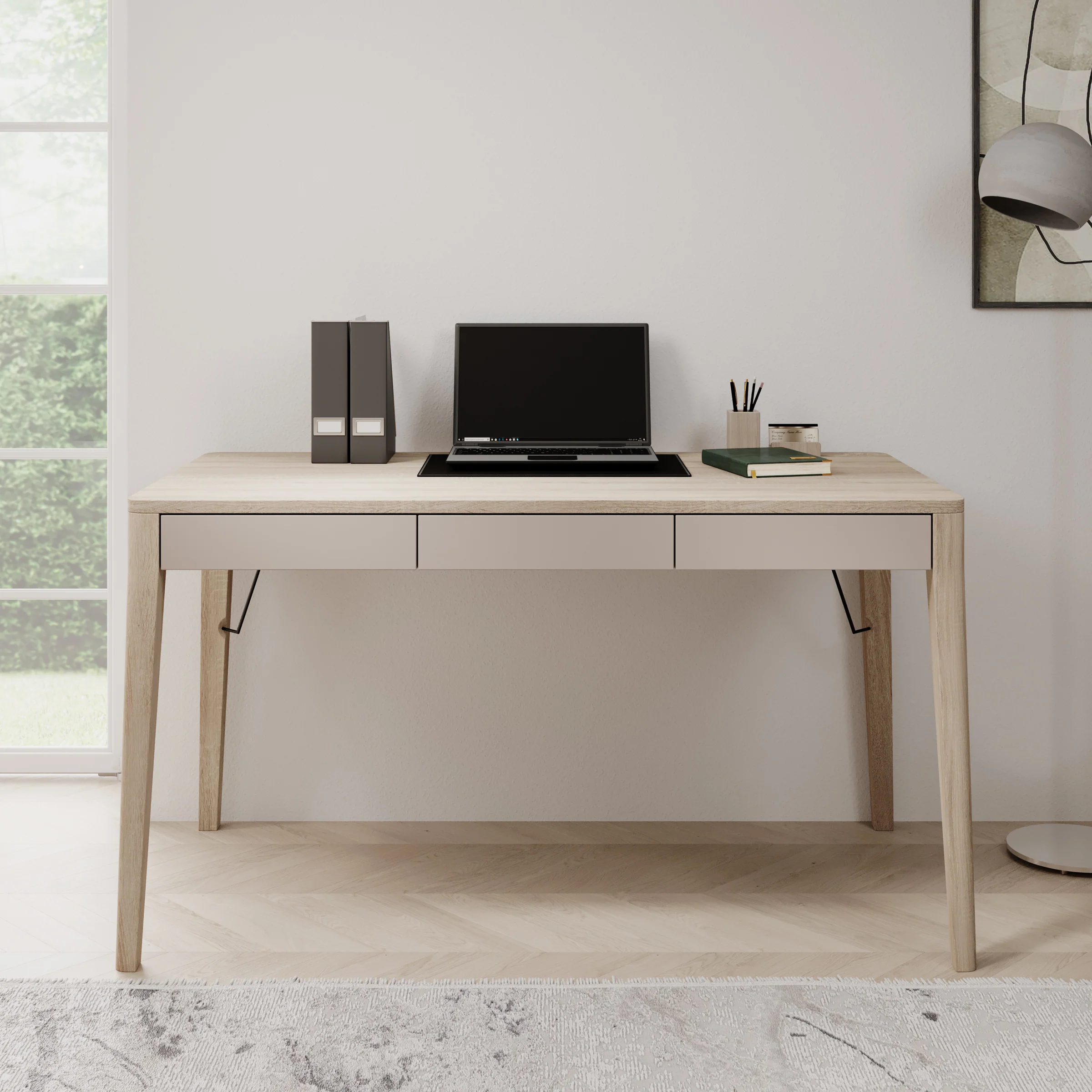 Mazar - Bureau - Licht Eiken - 139x71 cm - Image 2