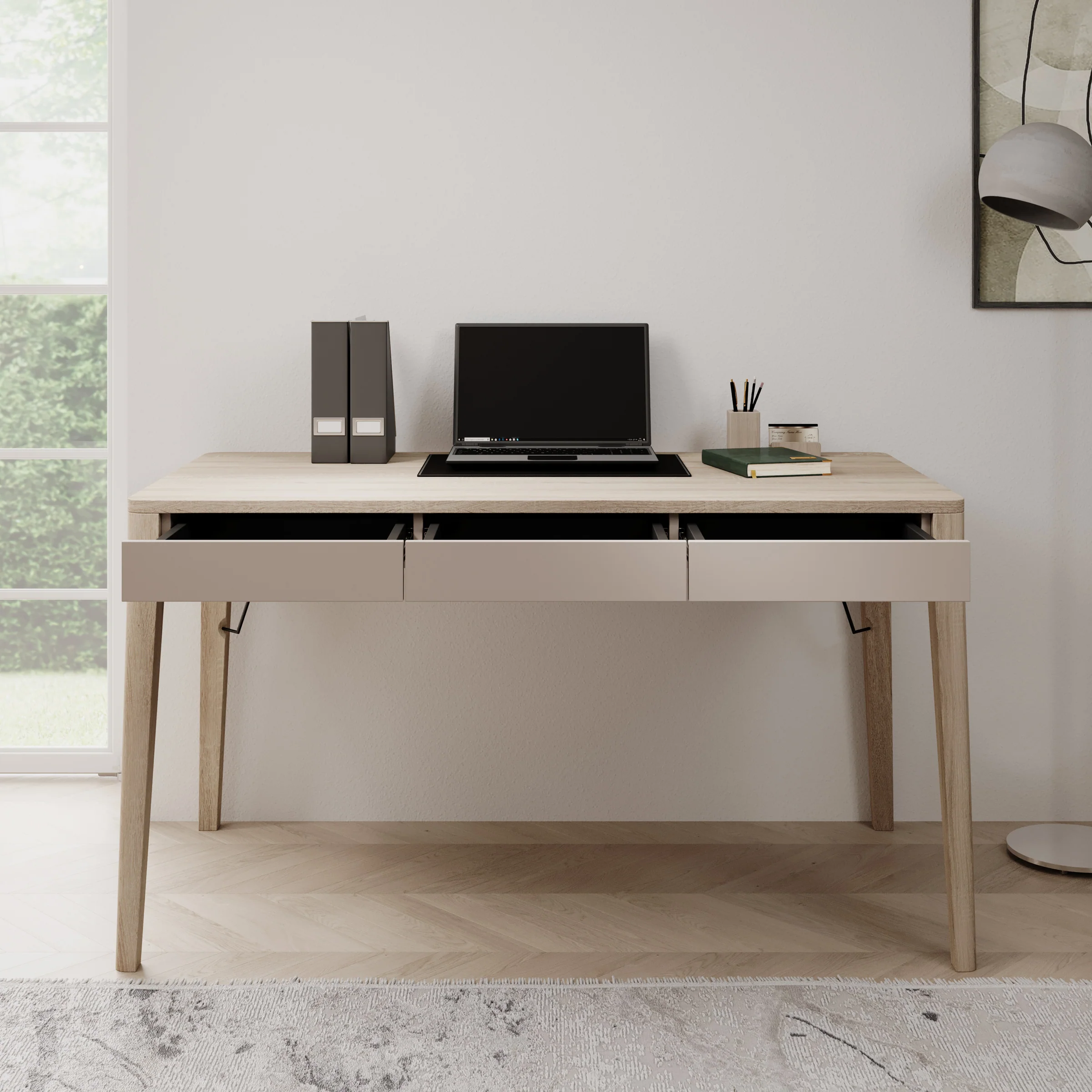 Mazar - Bureau - Licht Eiken - 139x71 cm - Image 3