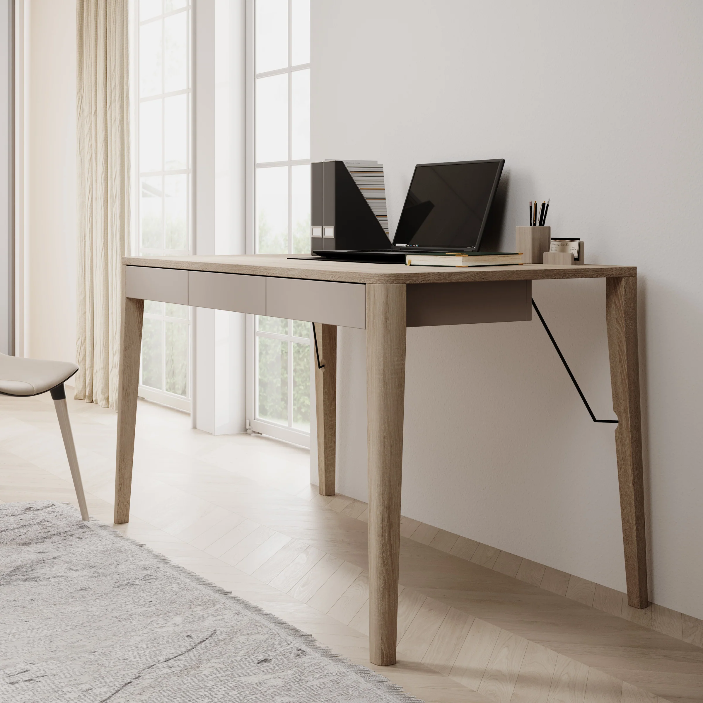 Mazar - Bureau - Licht Eiken - 139x71 cm - Image 4