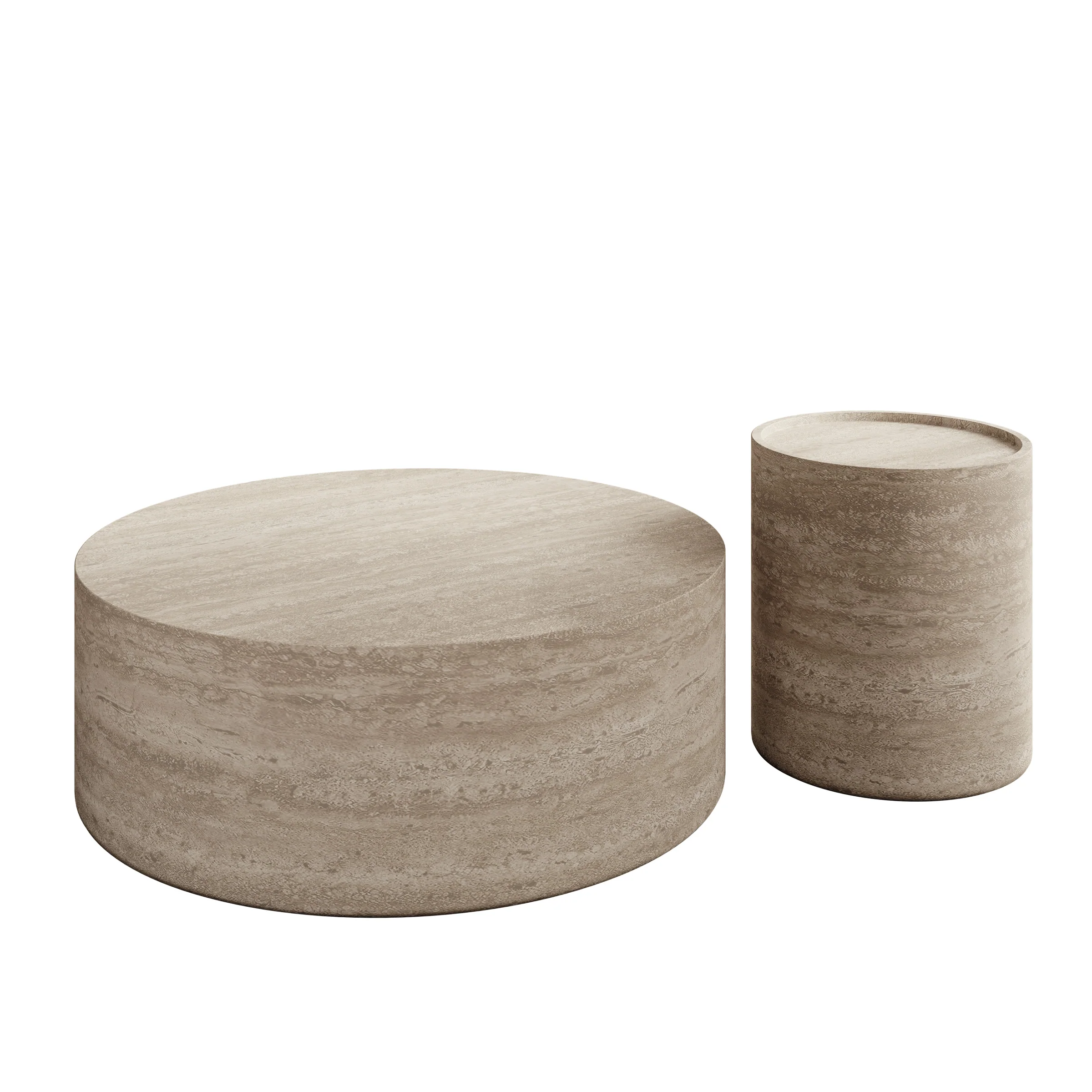 Mesa - Salontafel set van 2 - Travertin - 90x32 cm - Image 4