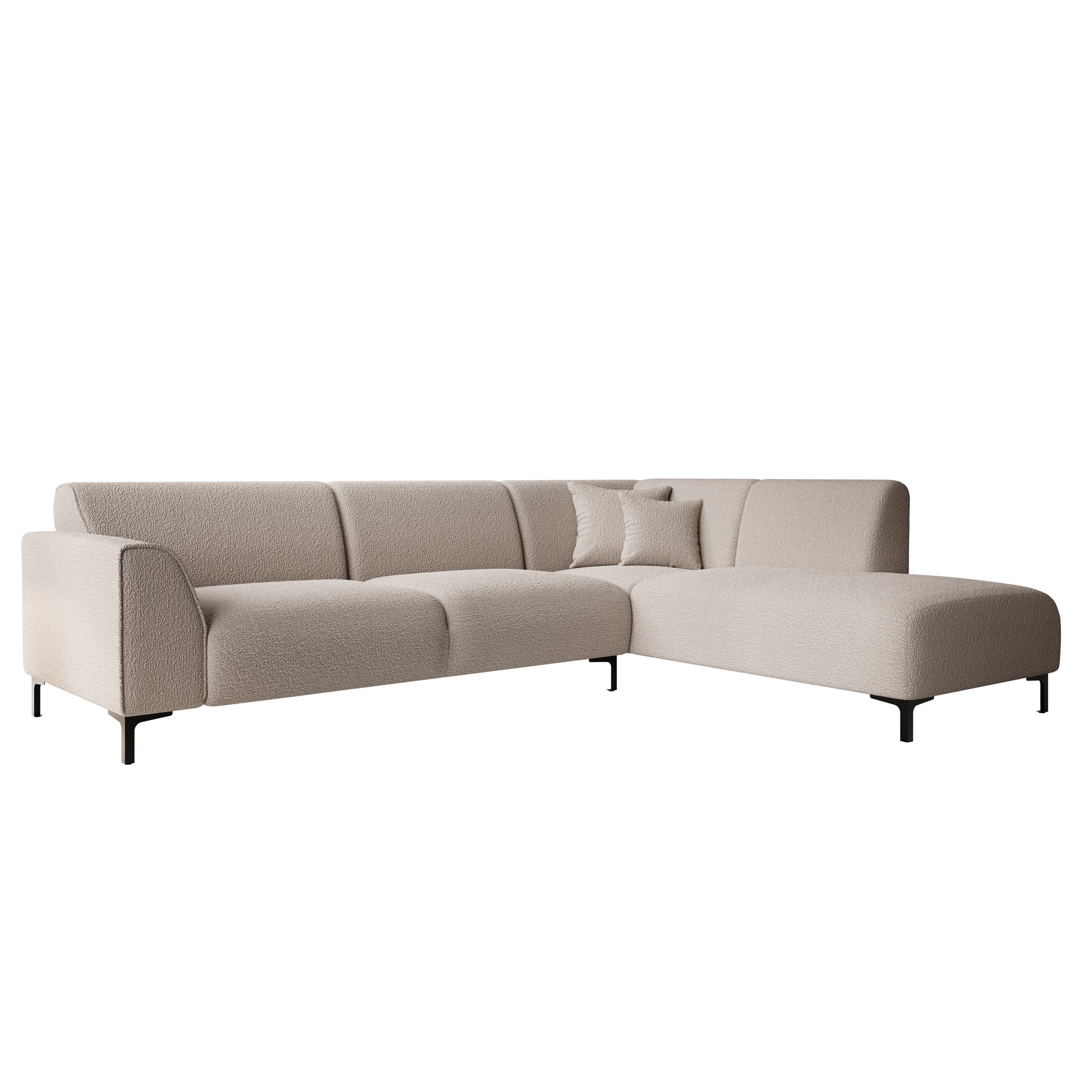 Moana - Hoekbank 4-zits met chaise longue - Teddystof beige - Rechts - Image 5