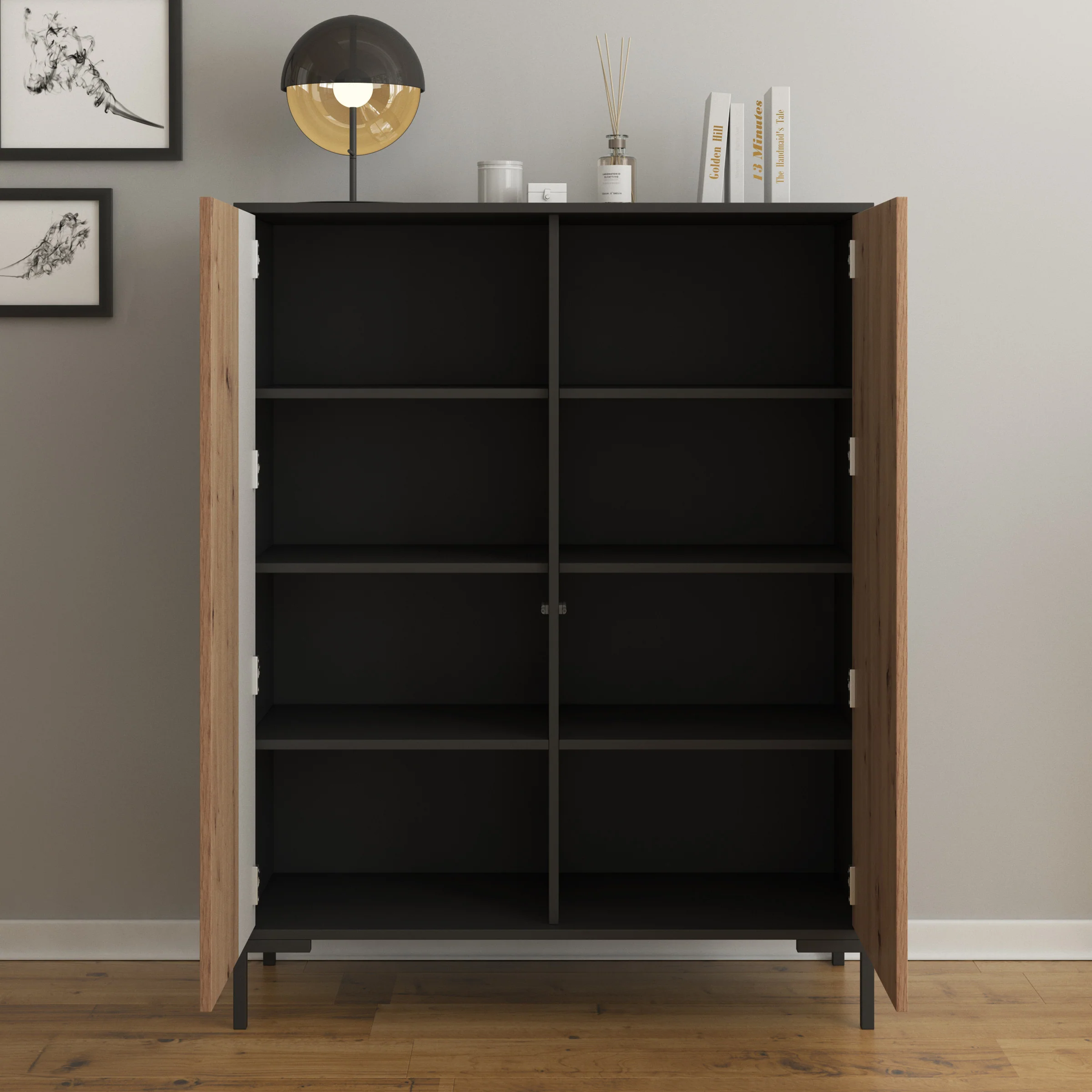 Molina - Dressoir - Eiken - 100x40x129 cm - Image 2