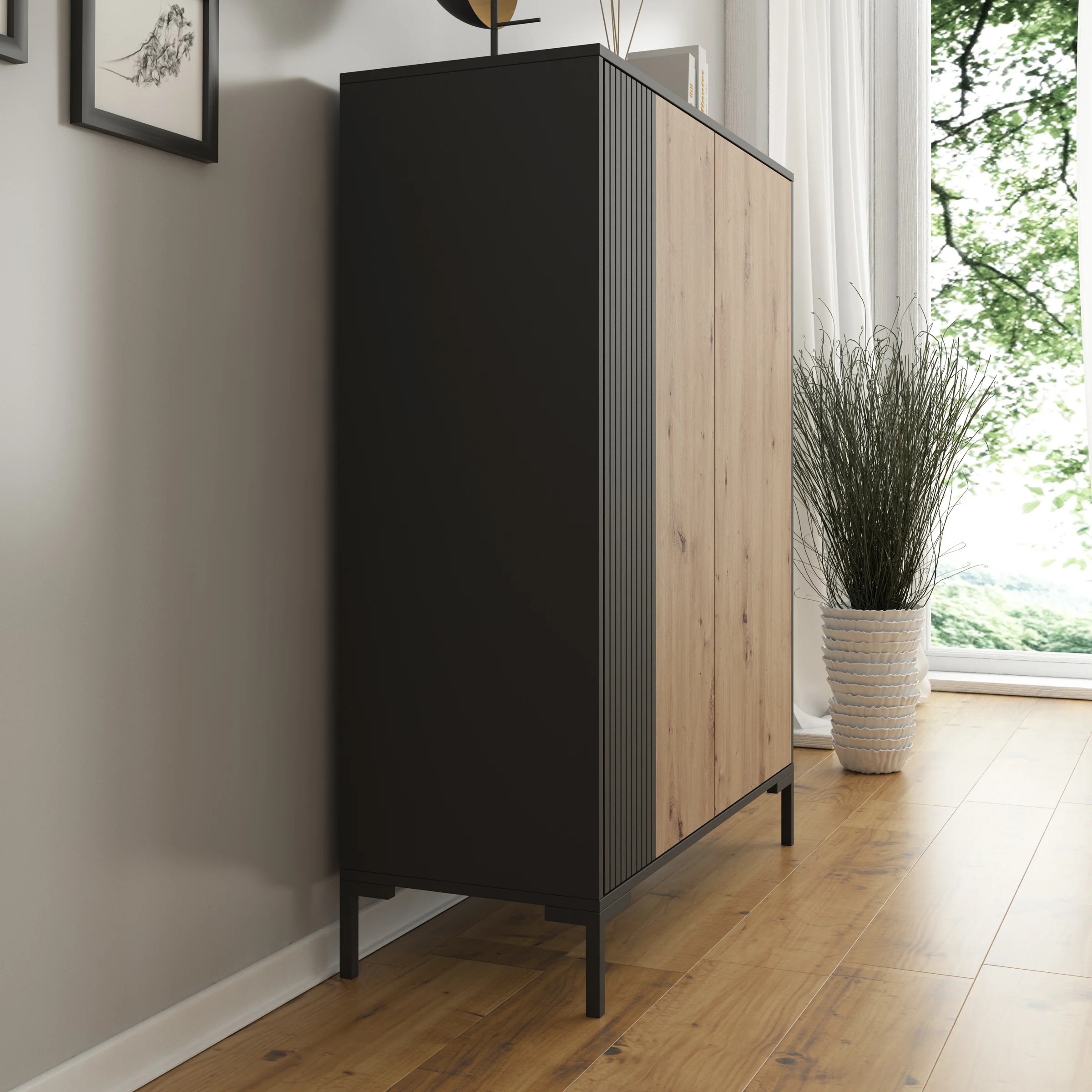 Molina - Dressoir - Eiken - 100x40x129 cm - Image 4