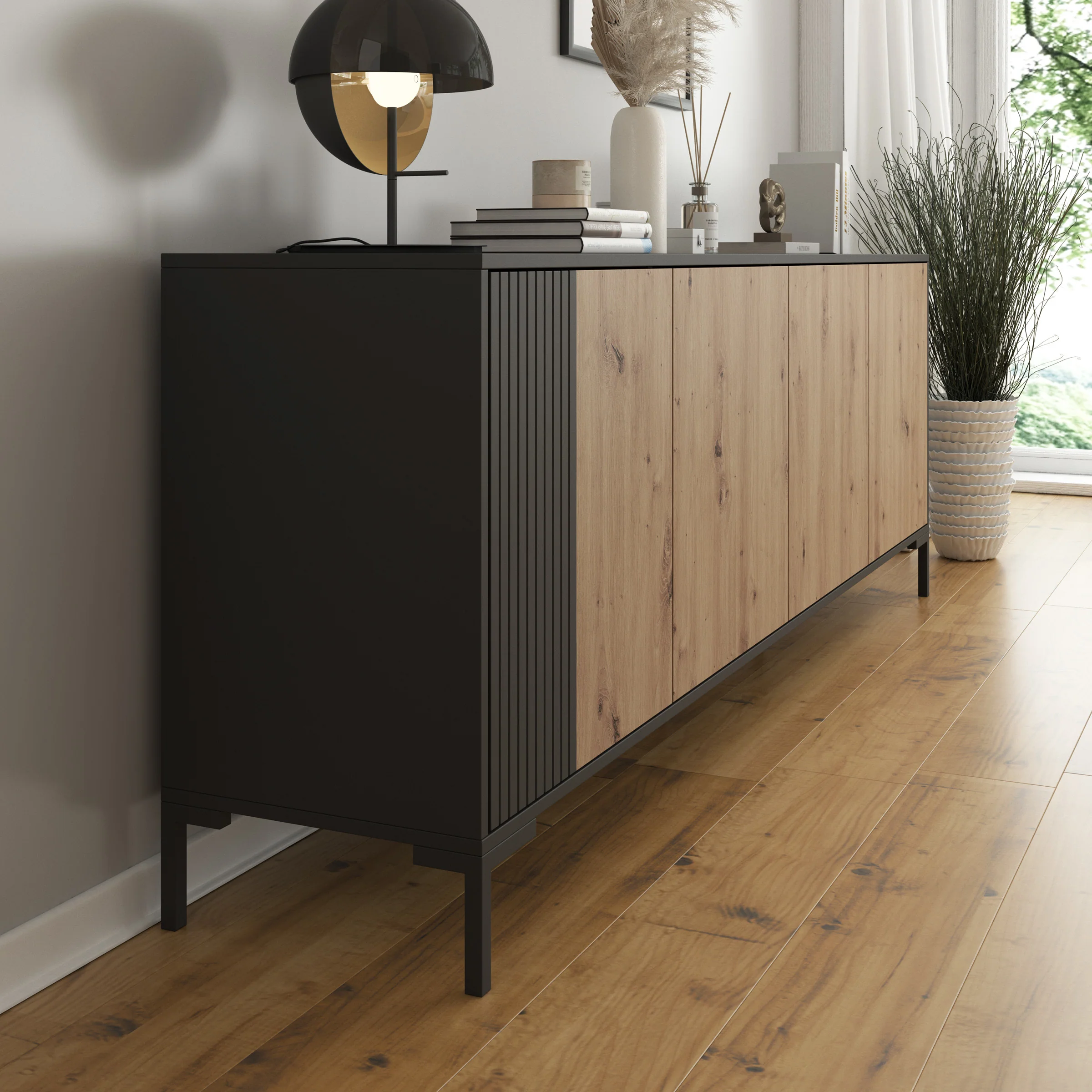 Molina - Dressoir - Eiken - 200x40x74 cm - Image 4