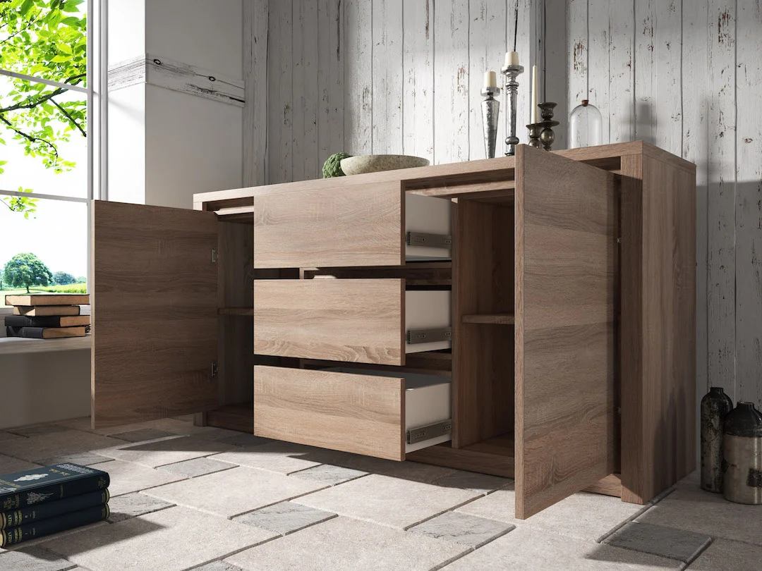 Monaco - Dressoir - Truffel eiken - 140x43x80 cm - Image 2