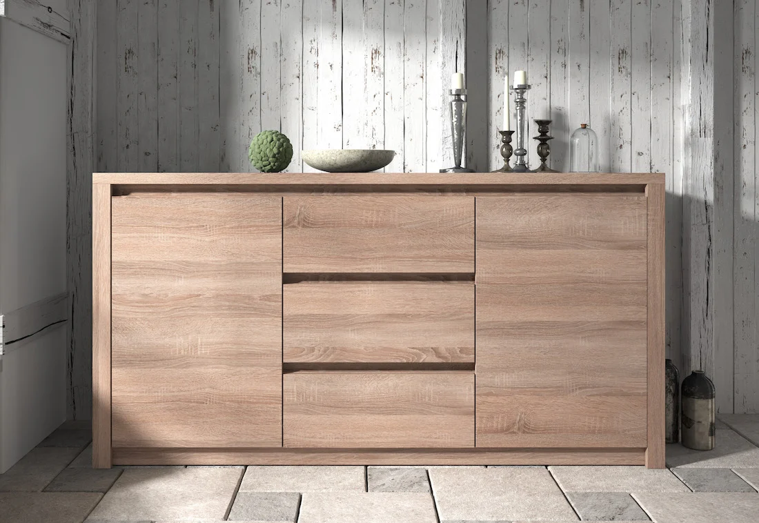Monaco - Dressoir - Truffel eiken - 140x43x80 cm - Image 3