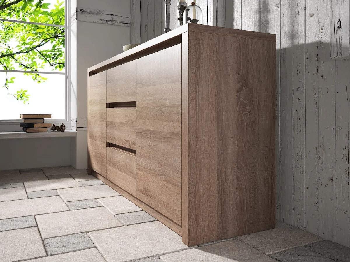 Monaco - Dressoir - Truffel eiken - 140x43x80 cm - Image 4