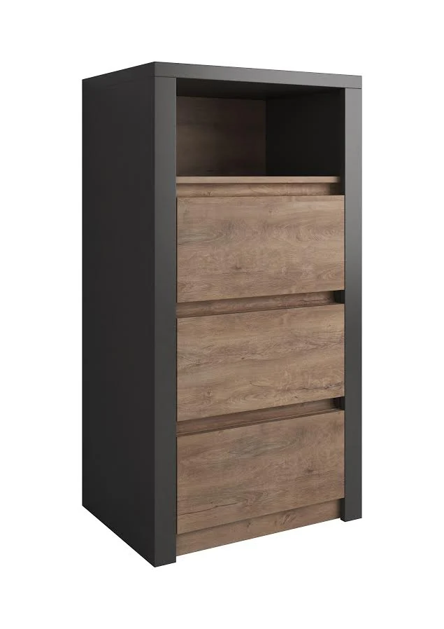 Monaco - Ladekast - Eiken/grijs - 50x43x103 cm - Image 6