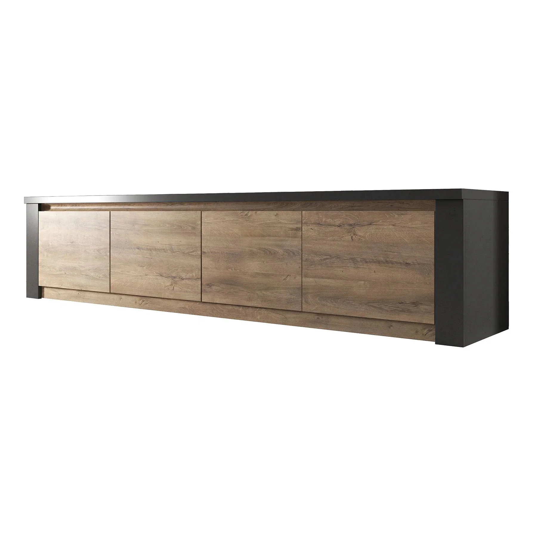 Monaco - TV-Meubel met 4 deuren - Eiken/grijs - 170 cm - Image 7