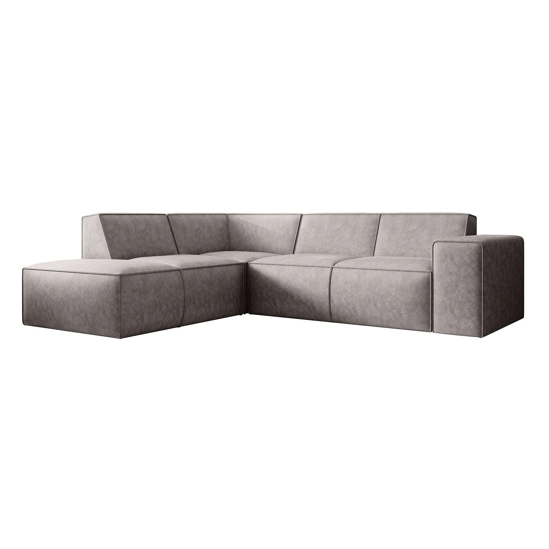 Monet - Hoekbank 4-zits met chaise longue - Kunstleer beige - Links - Image 7
