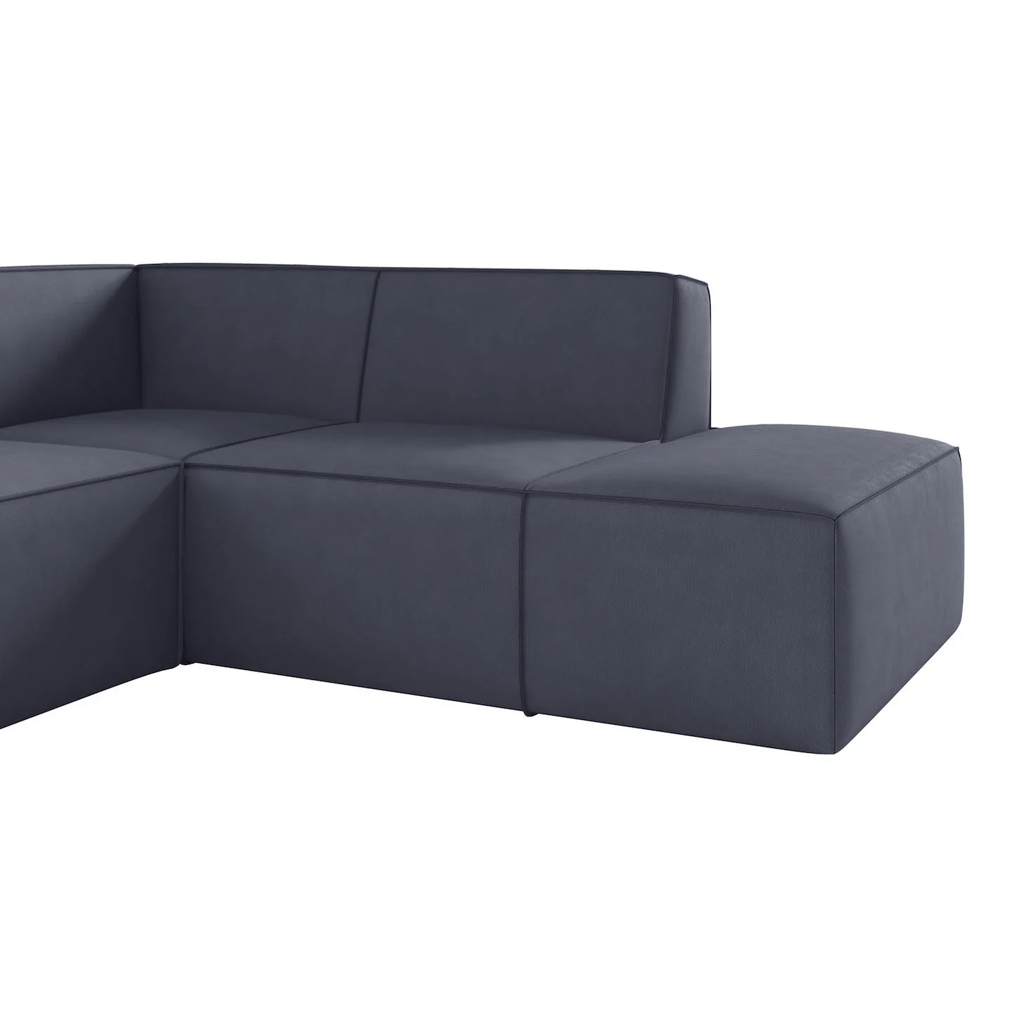 Monet - Hoekbank 4-zits met chaise longue - Stof antraciet - Rechts - Image 5