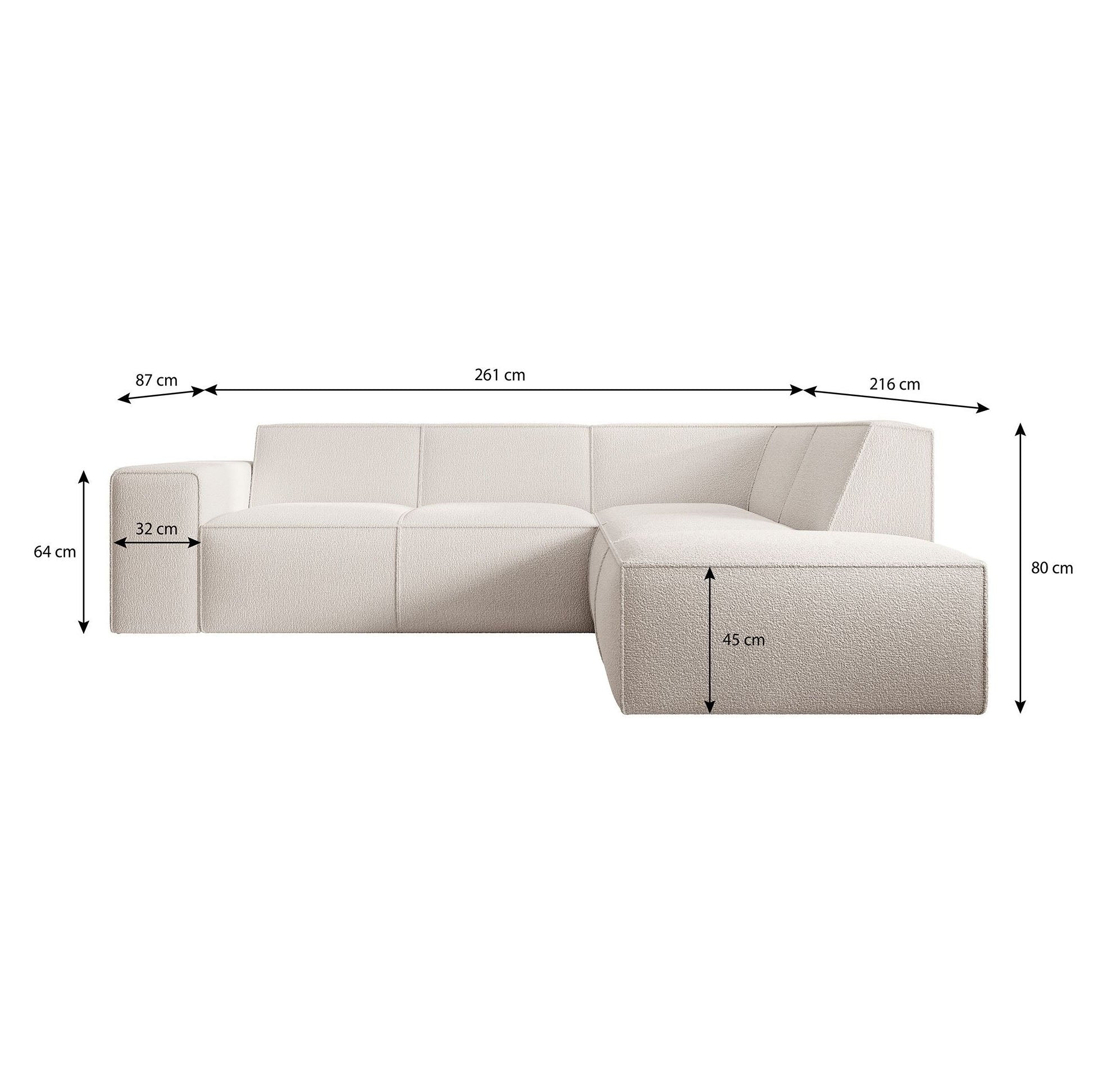 Monet - Hoekbank 4-zits met chaise longue - Stof antraciet - Rechts - Image 8
