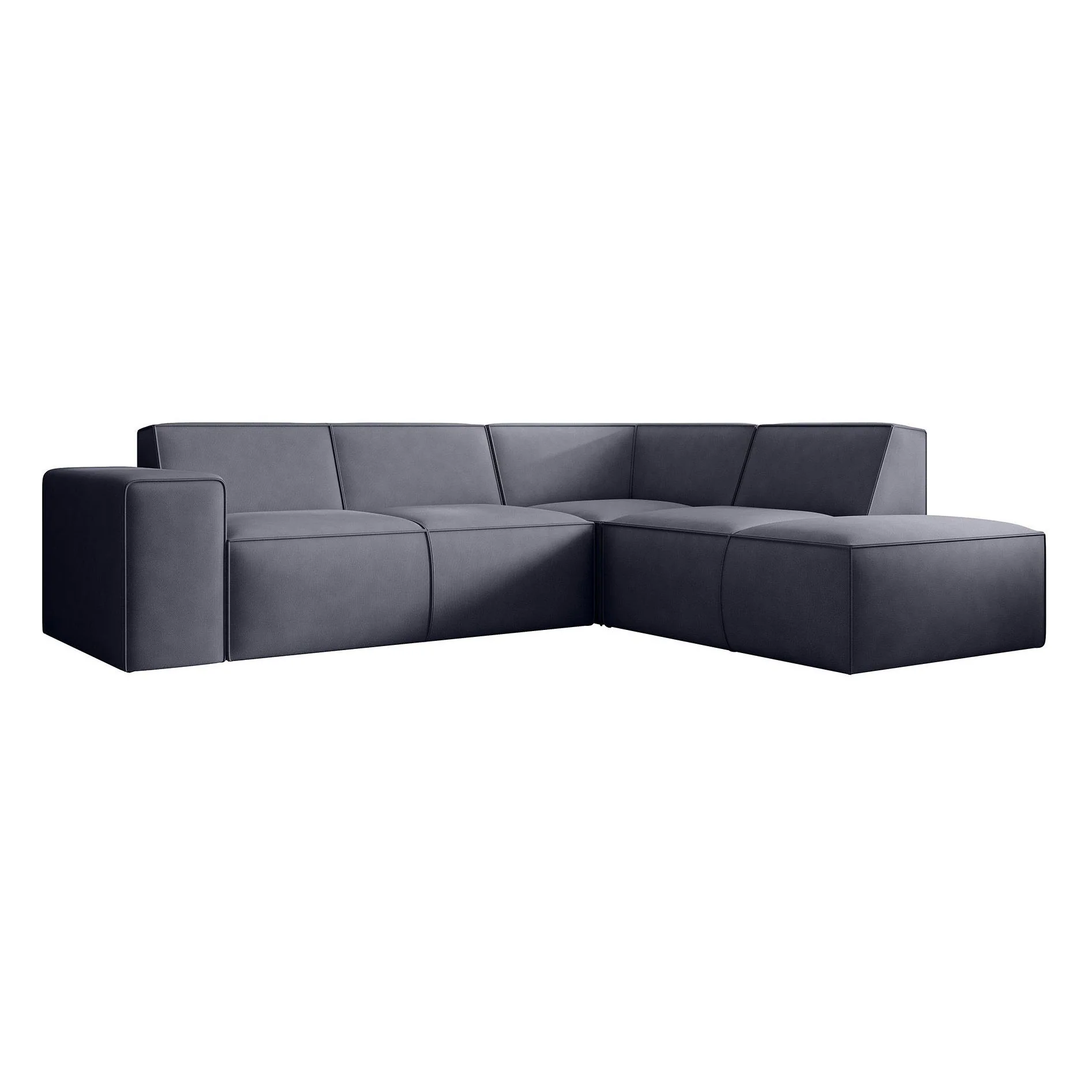 Monet - Hoekbank 4-zits met chaise longue - Stof antraciet - Rechts - Image 9