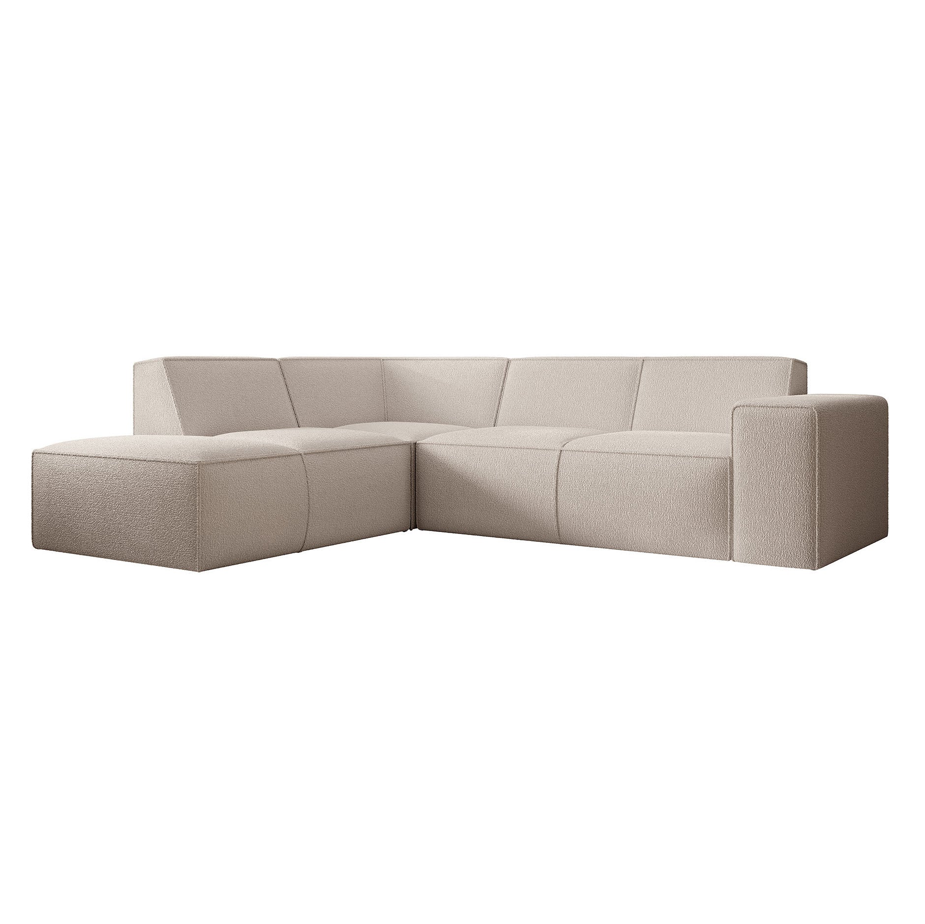 Monet - Hoekbank 4-zits met chaise longue - Teddystof beige - Links - Image 6