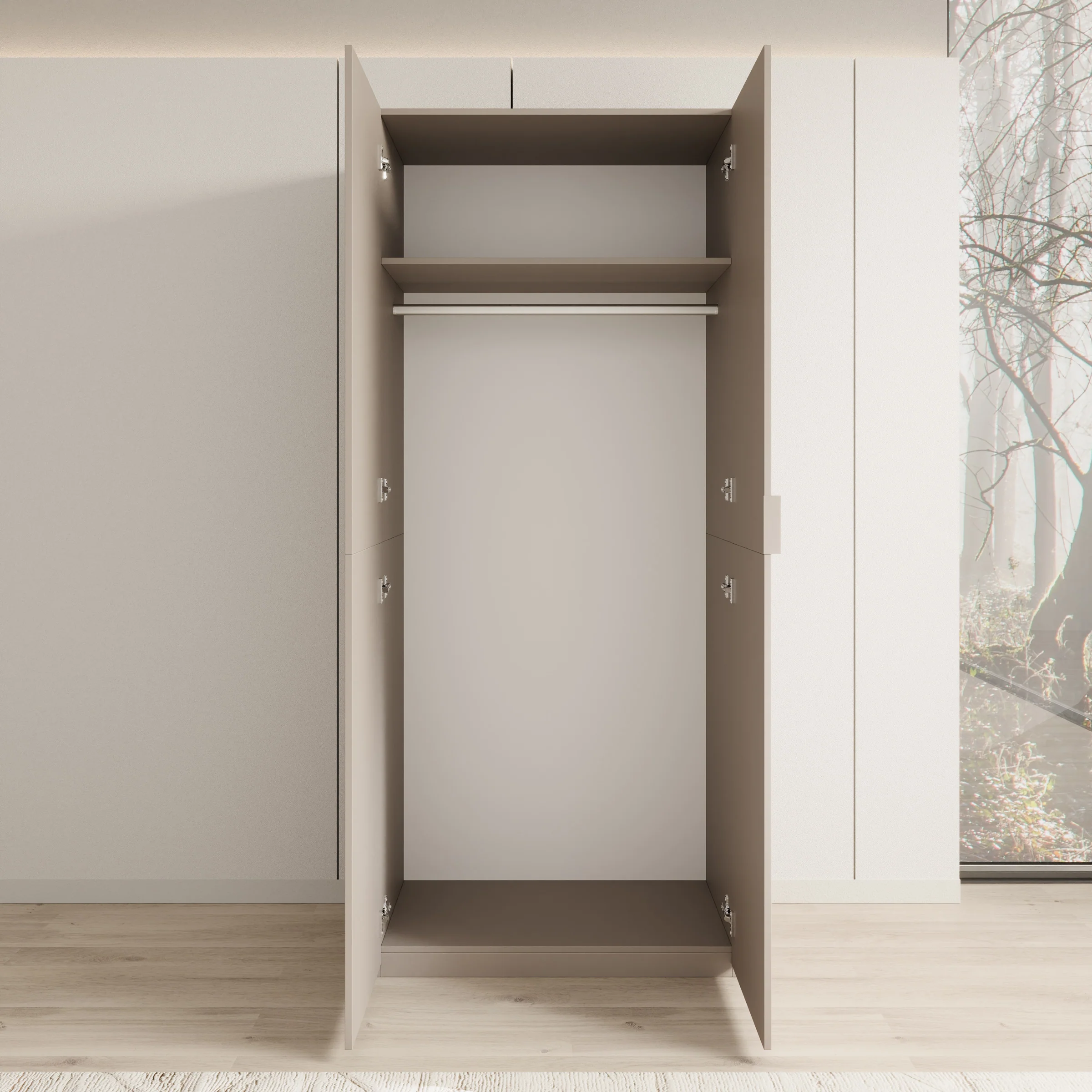 Montclair - Kledingkast 2-deurs - Beige - 90x53x215 cm - Image 2