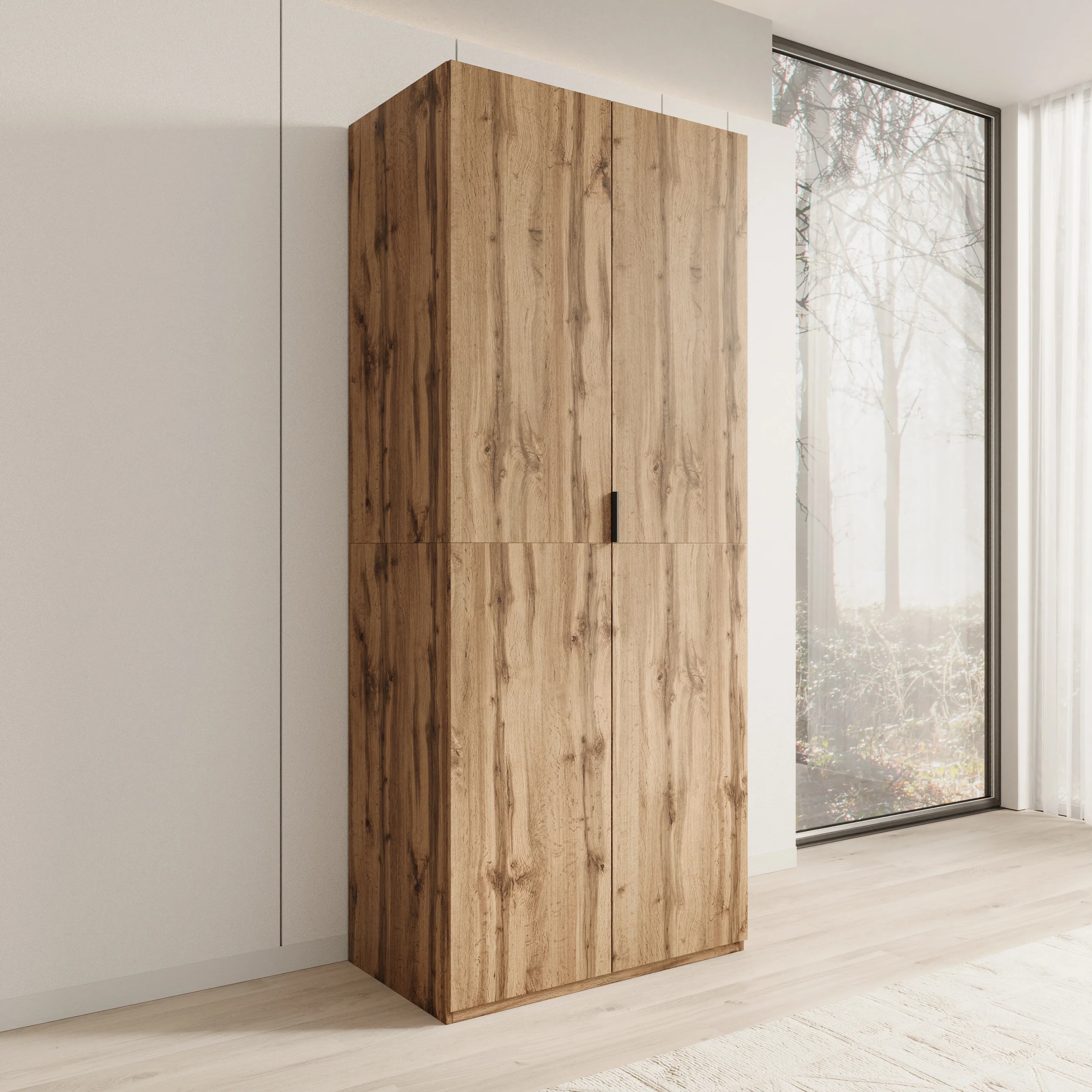 Montclair - Kledingkast 2-deurs - Eikenpatroon - 90x53x215 cm