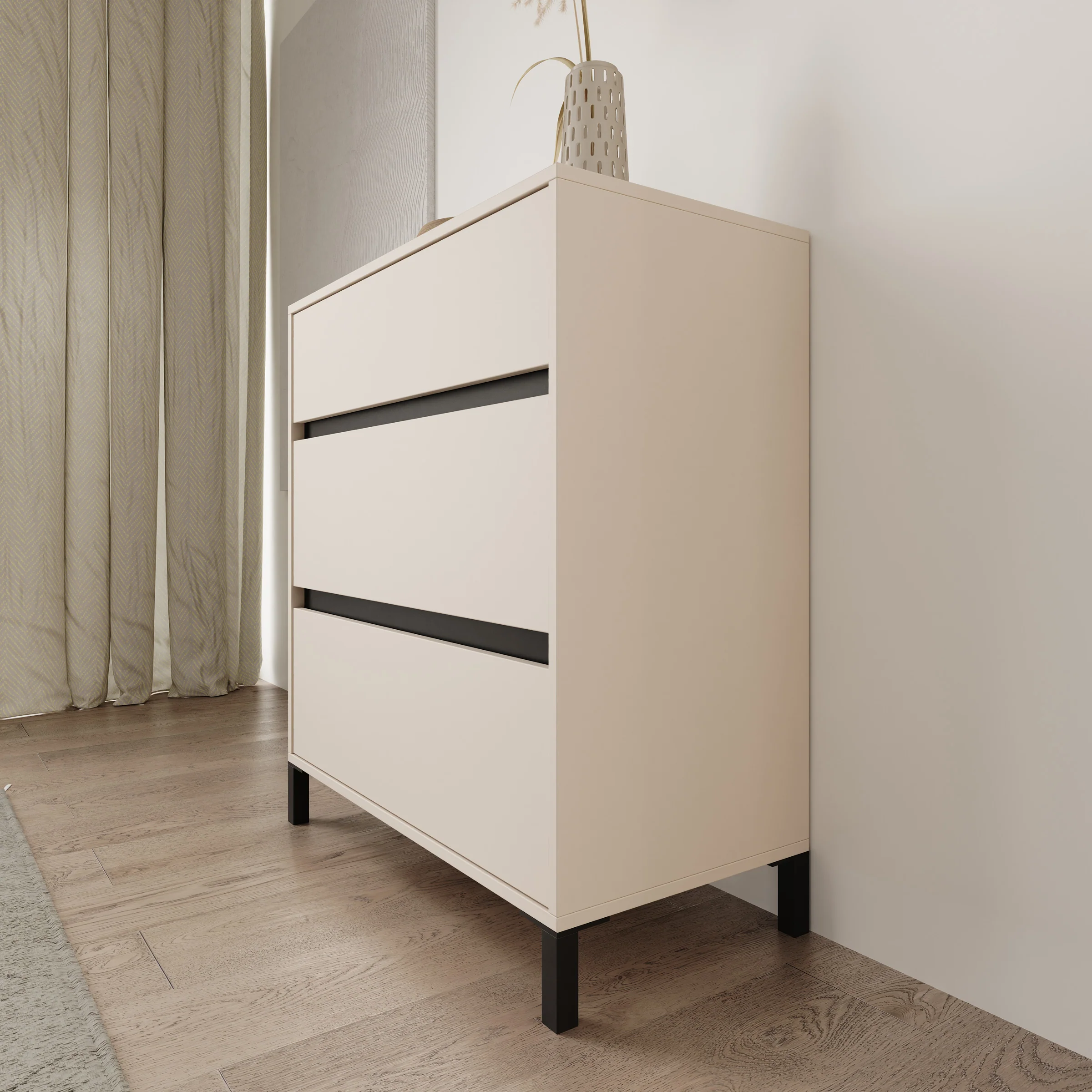Montellini - Ladekast met 3 lades - Beige - 80x40x90 cm - Image 4