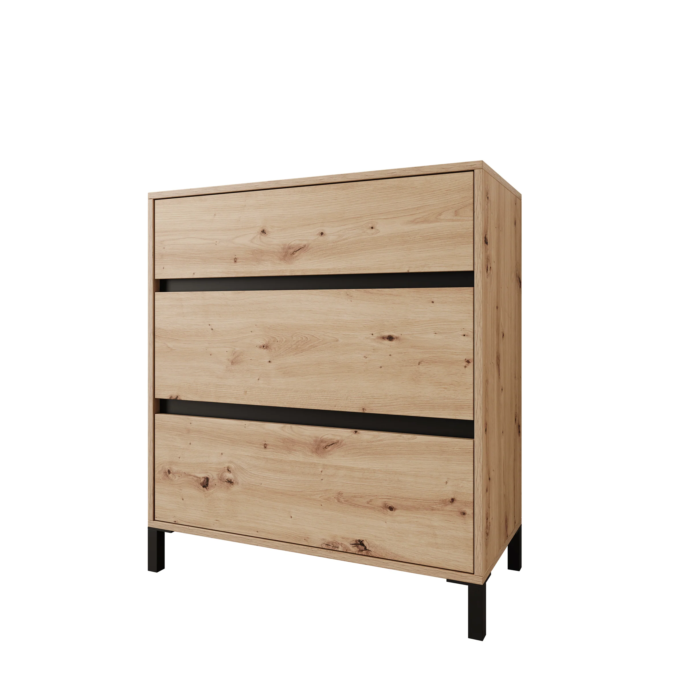 Montellini - Ladekast met 3 lades - Eikenpatroon - 80x40x90 - Image 7
