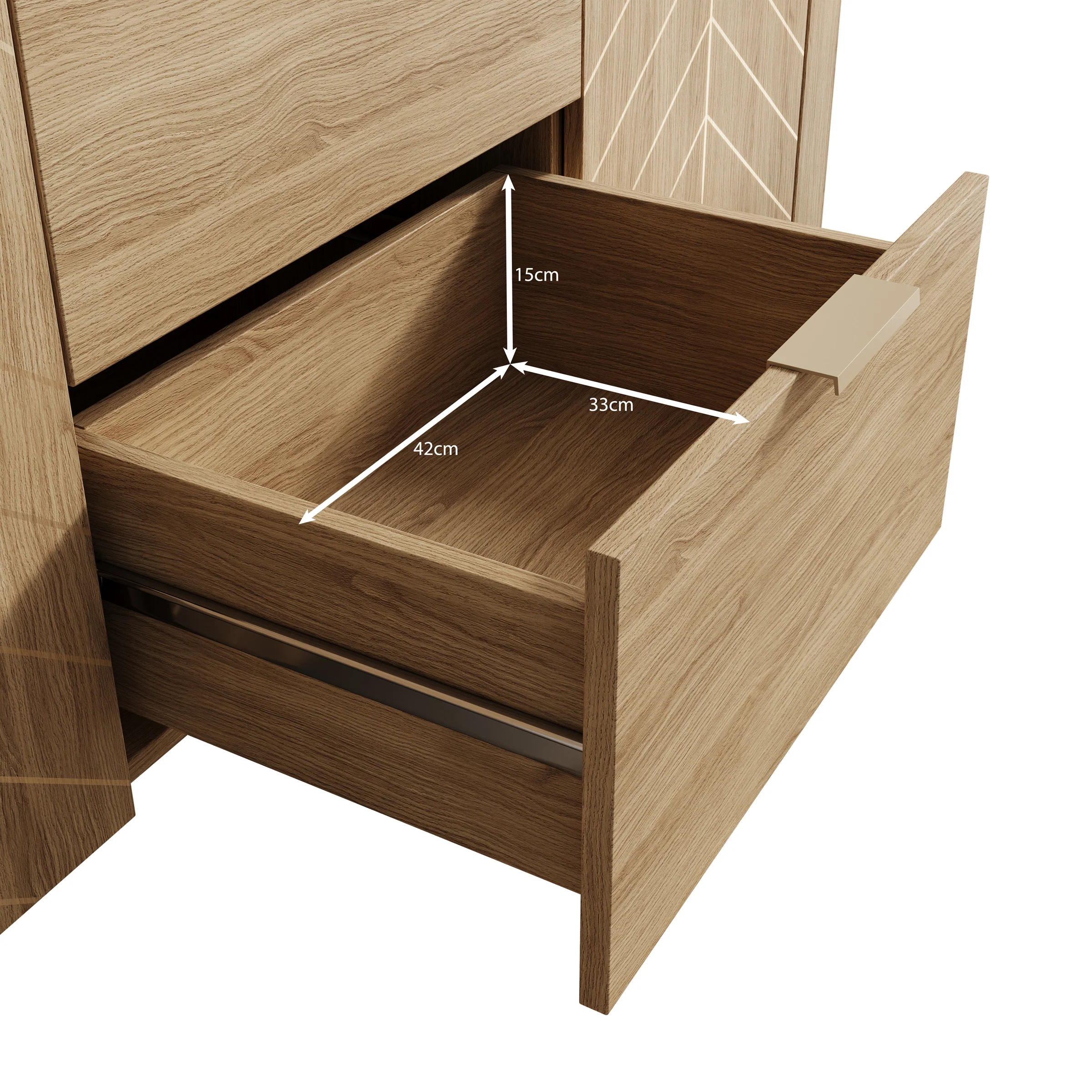 Montera - Dressoir - Eikenpatroon - 154x41x96 cm - Image 10