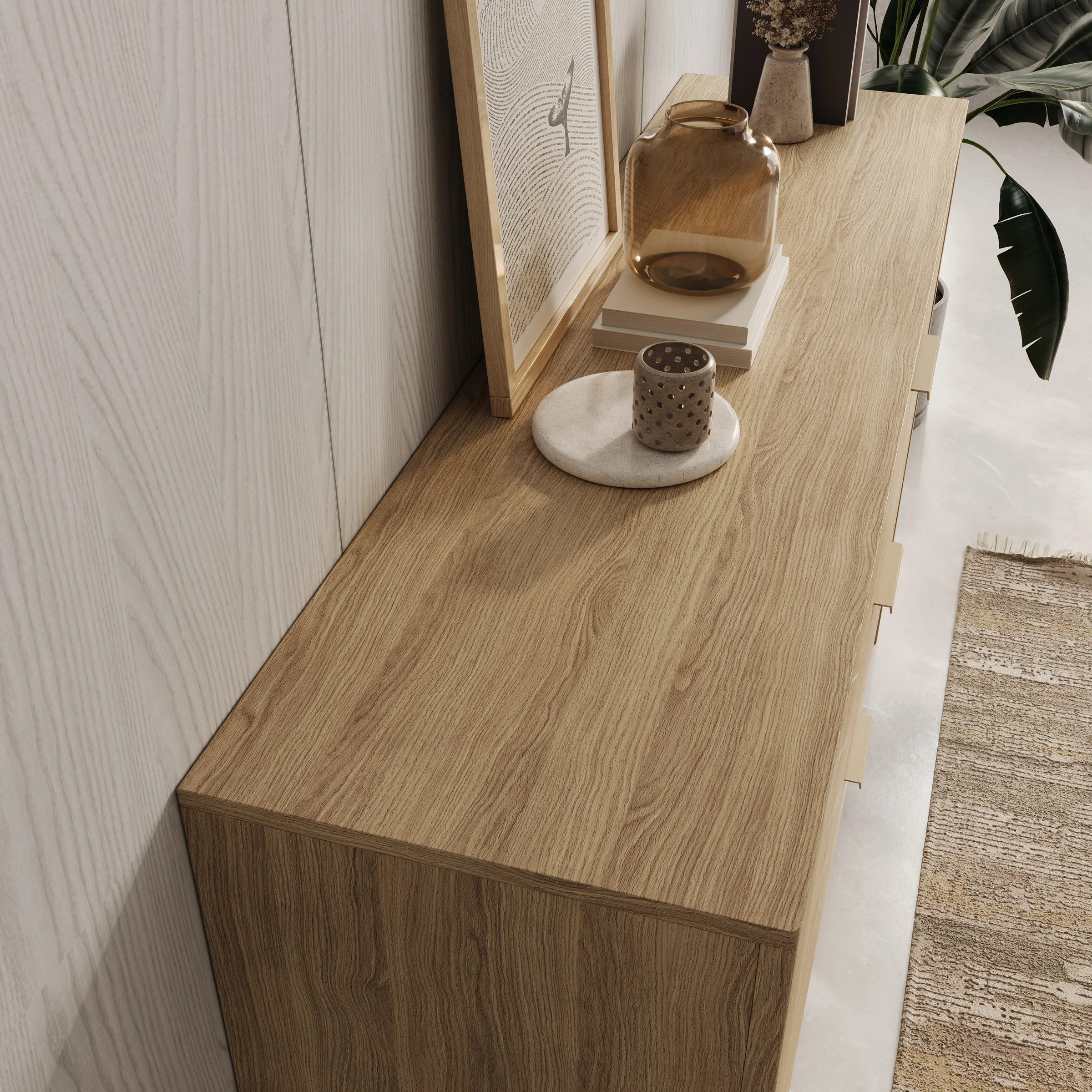 Montera - Dressoir - Eikenpatroon - 154x41x96 cm - Image 5