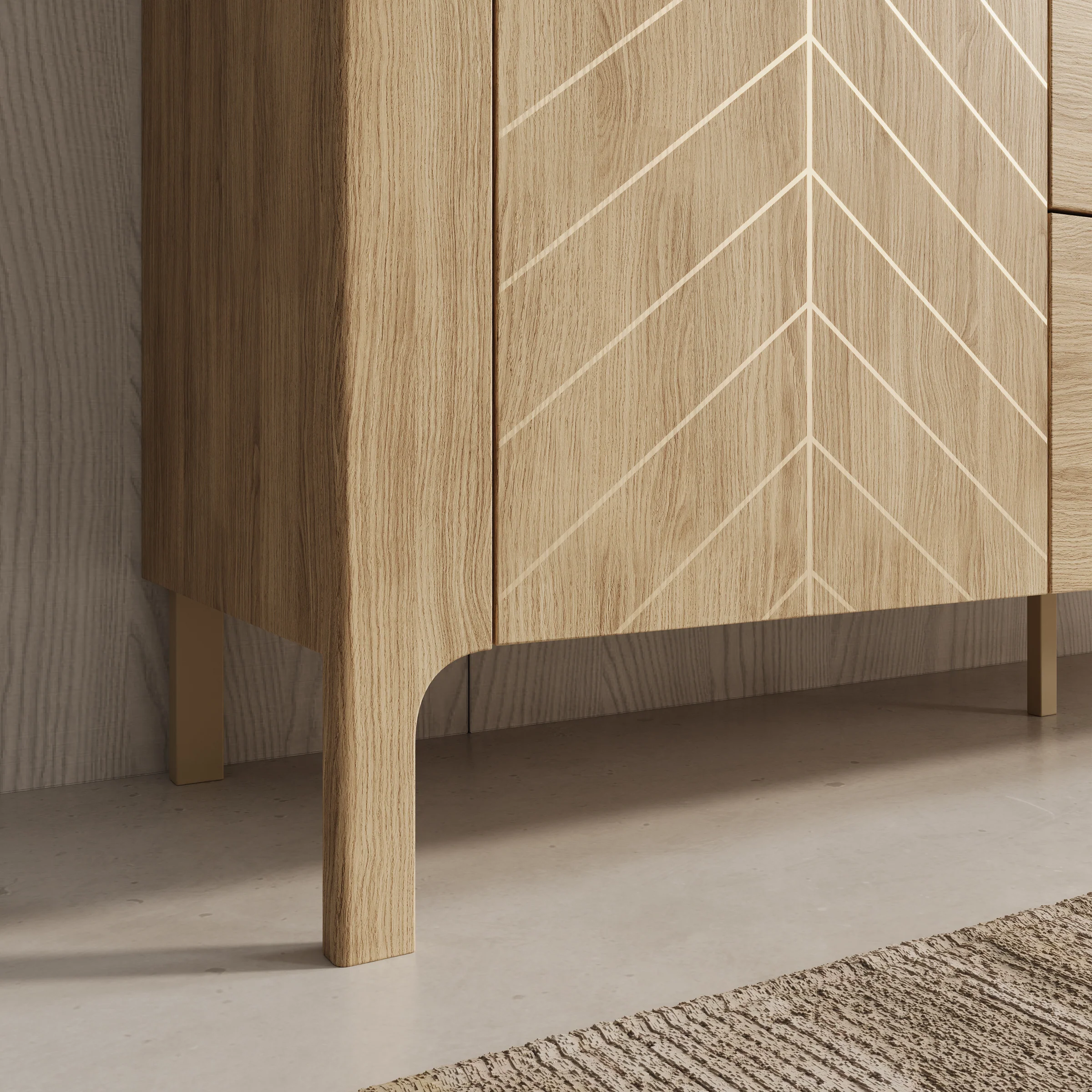 Montera - Dressoir - Eikenpatroon - 154x41x96 cm - Image 6