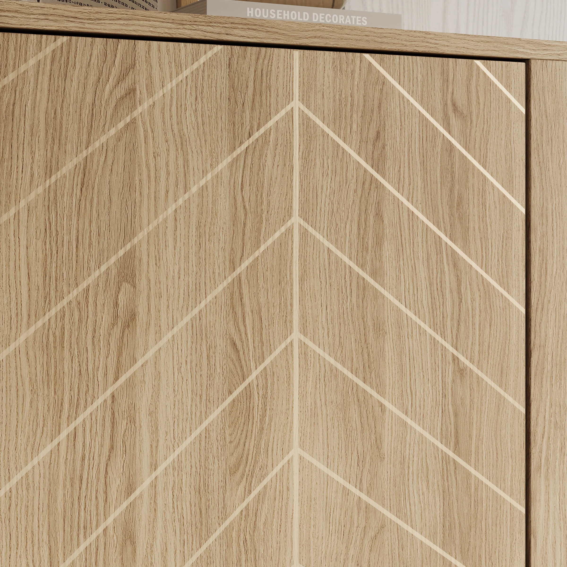 Montera - Vitrinekast met LED - Eikenpatroon - 103x41x146 cm - Image 8