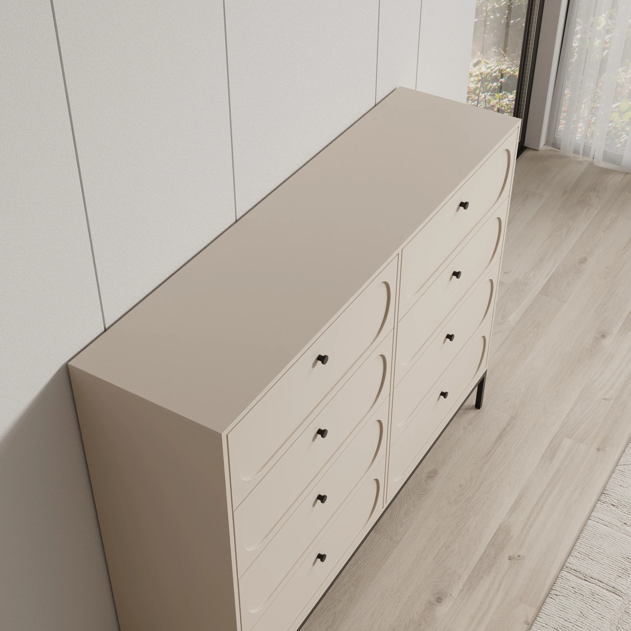 Montserrat - Ladekast met 8 lades - Beige - 150x40x115 cm - Image 5