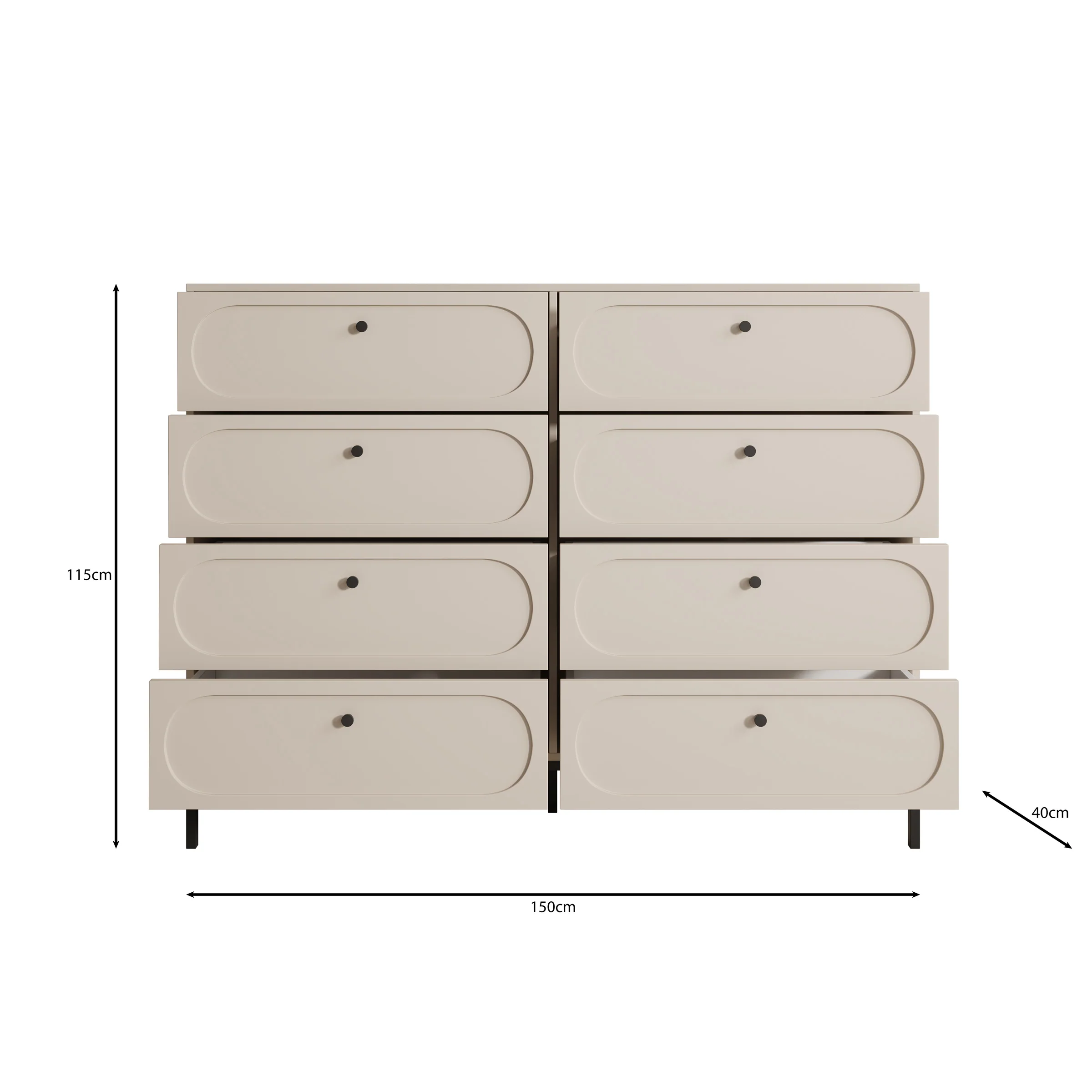 Montserrat - Ladekast met 8 lades - Beige - 150x40x115 cm - Image 6