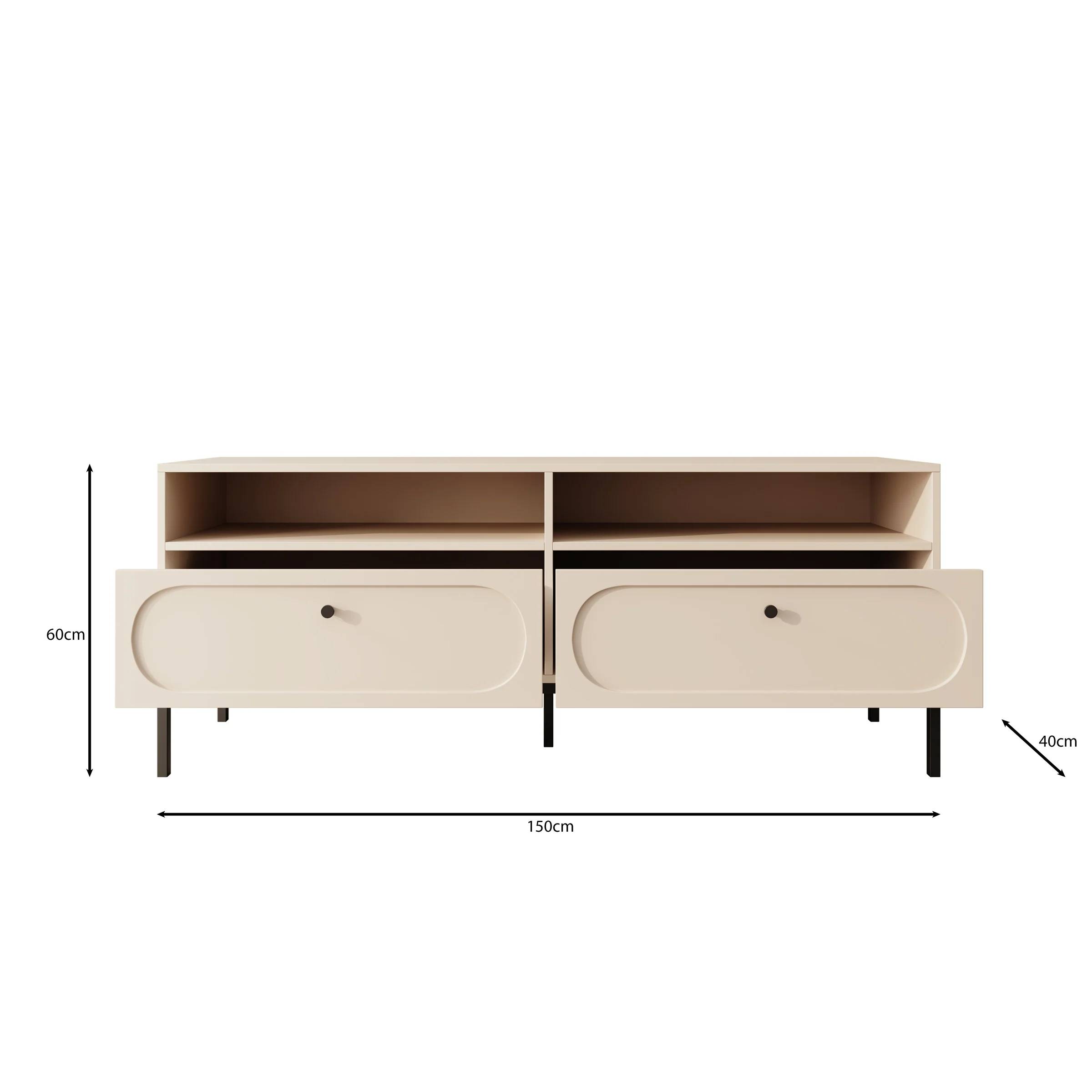 Montserrat - TV-Meubel - Beige - 150x40x60 cm - Image 6