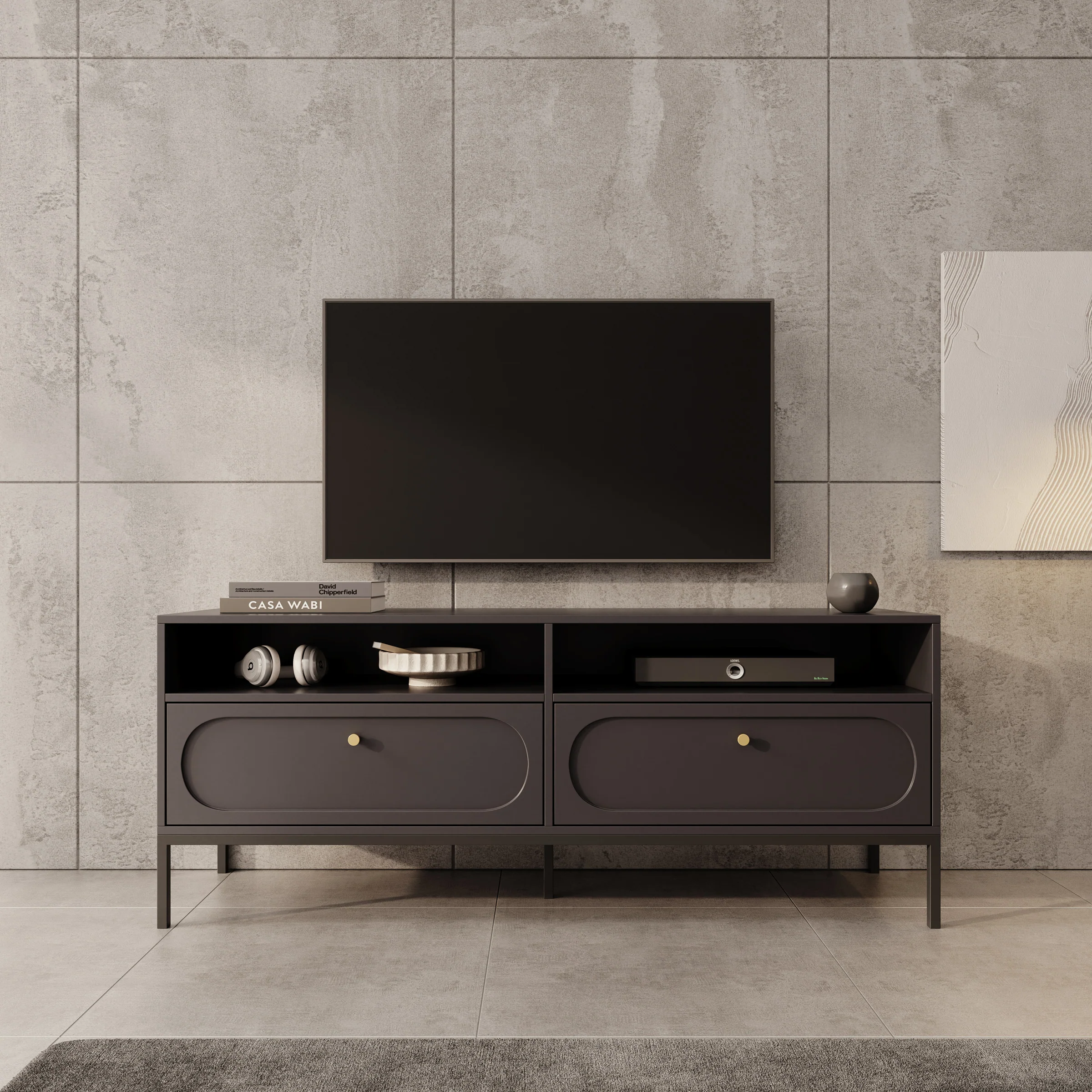 Montserrat - TV-Meubel - Zwart - 150x40x60 cm - Image 3