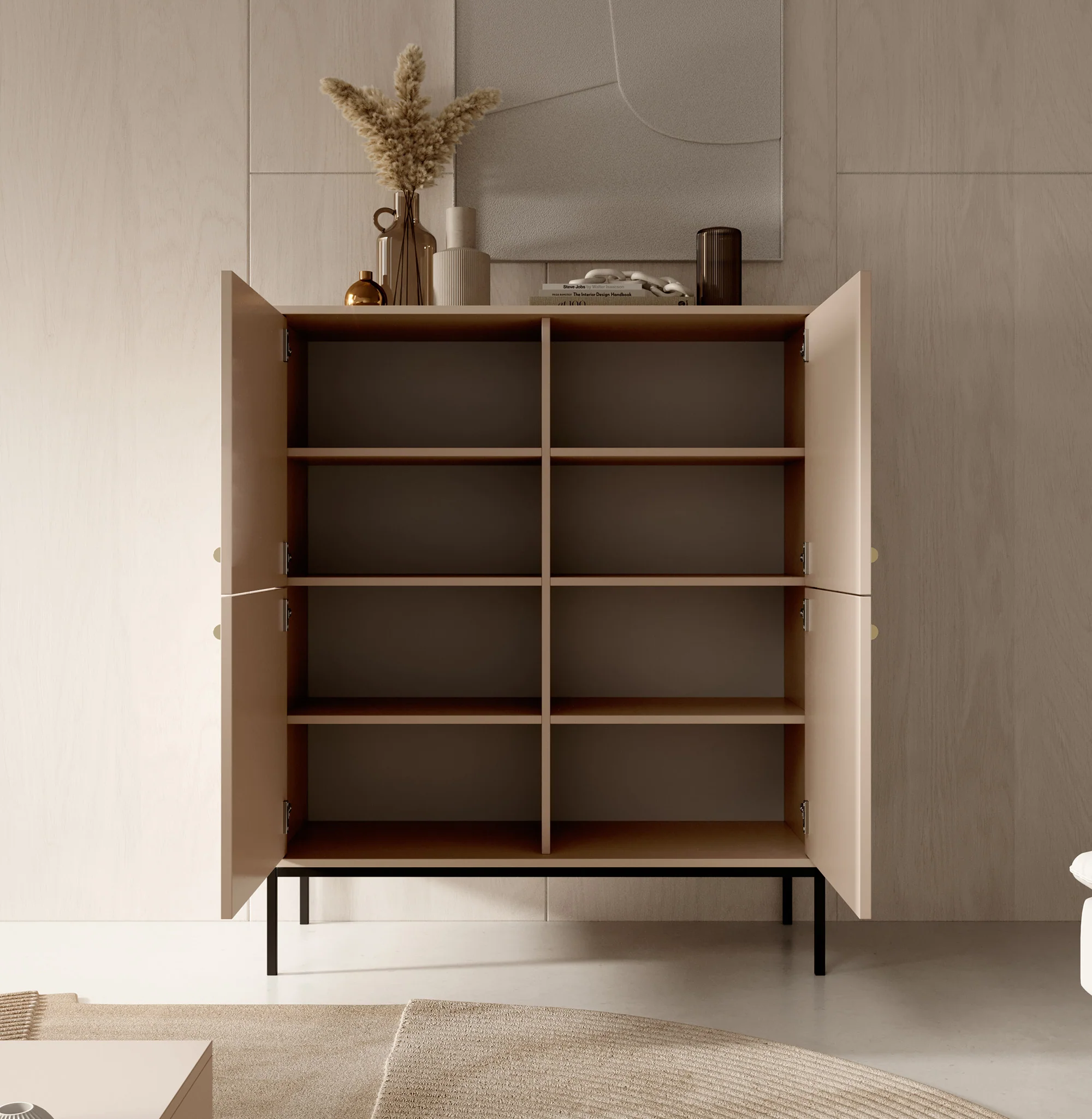Moreno 2 - Dressoir - Beige - 104x39x125 cm - Image 3