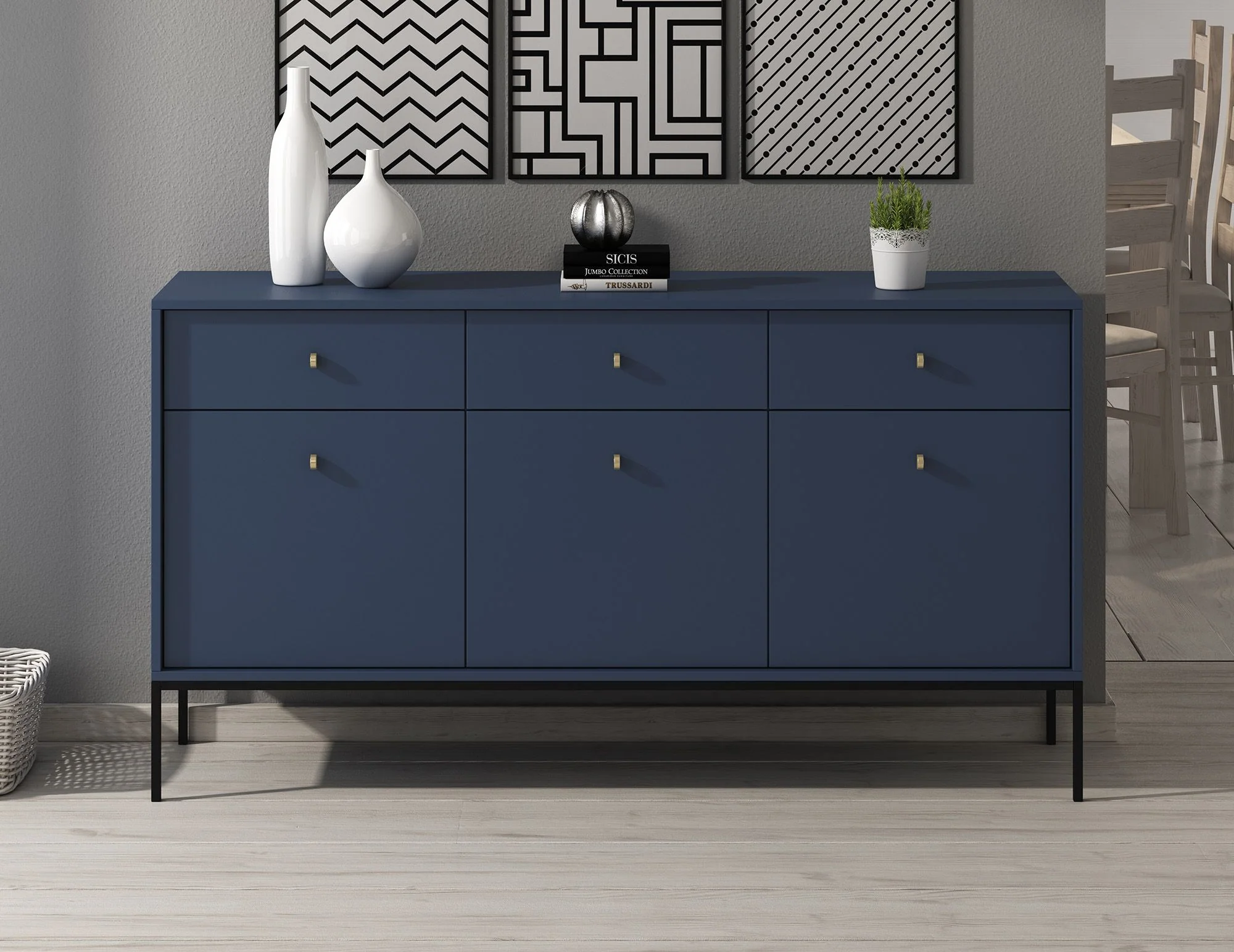 Moreno - Dressoir - Blauw - 154x39x83 cm - Image 2