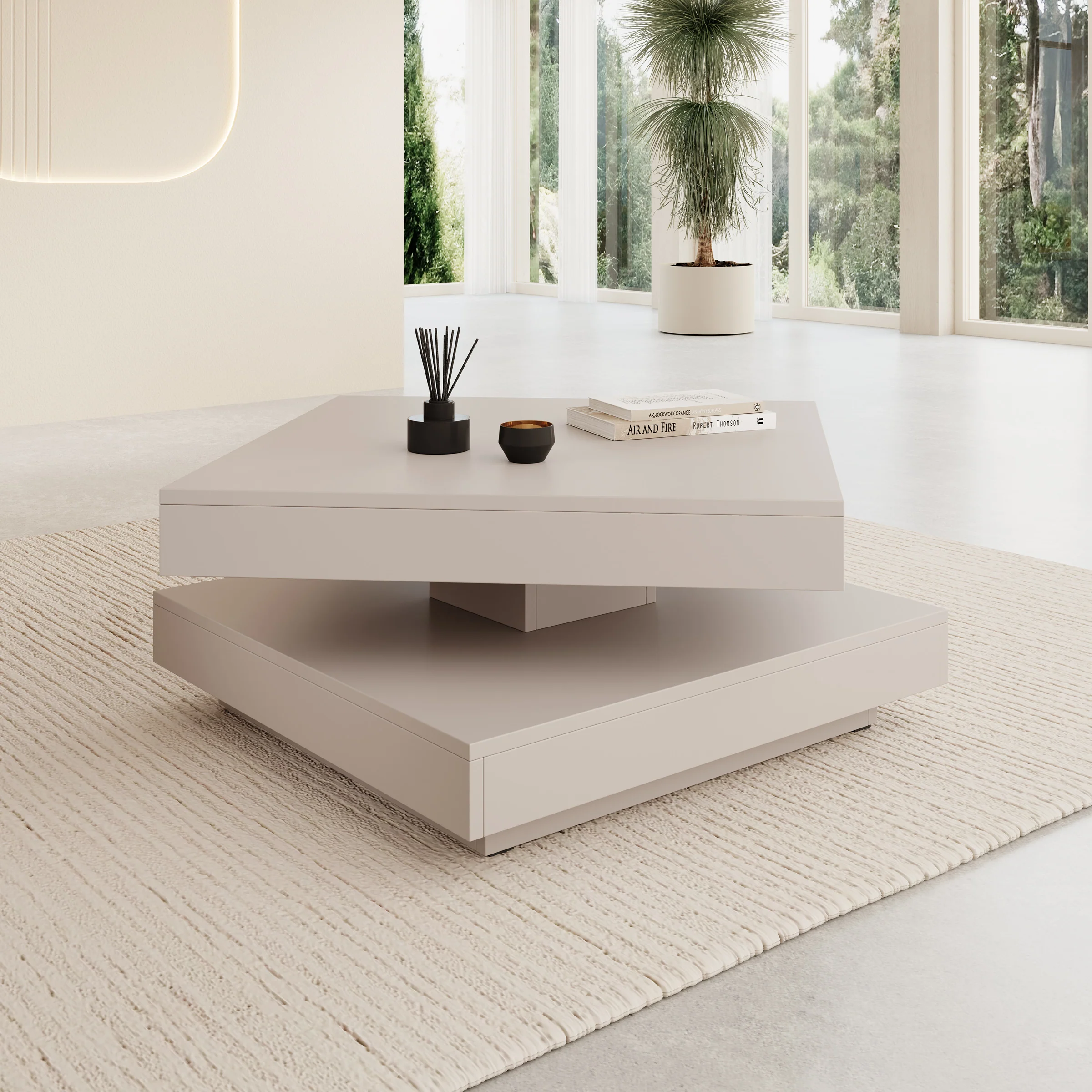 Nao - Salontafel - Beige - 70x70x34 cm - Image 2