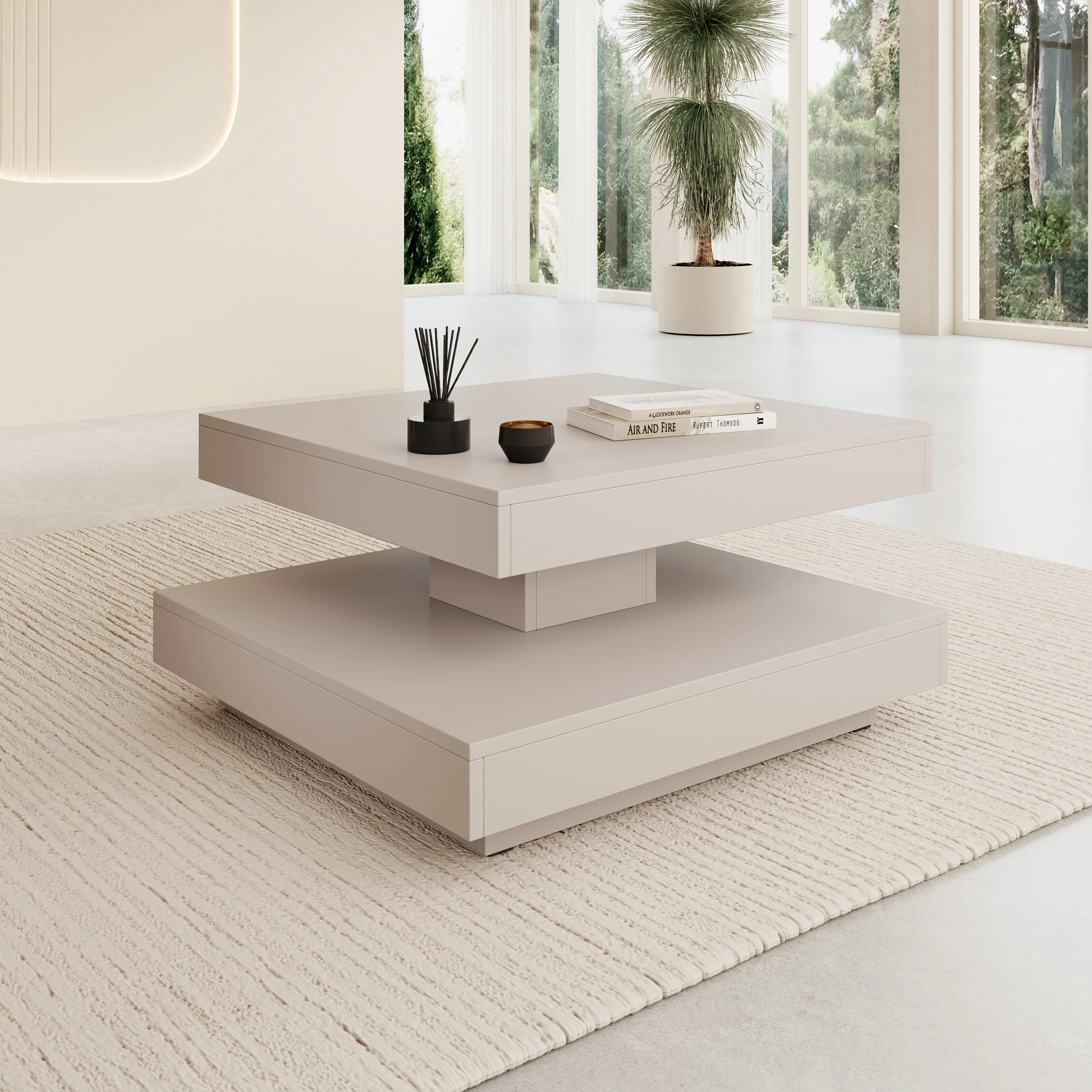 Nao - Salontafel - Beige - 70x70x34 cm - Image 4