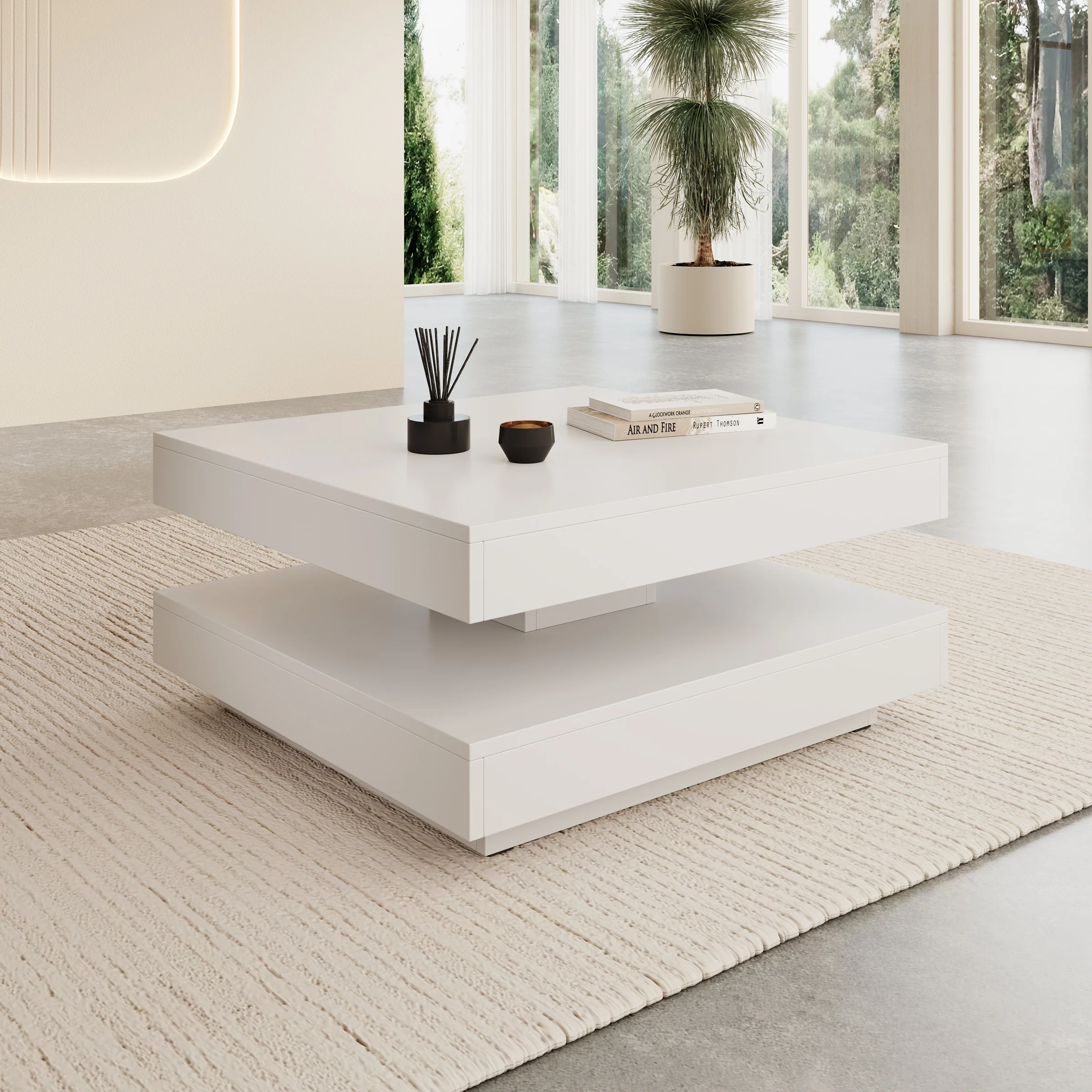 Nao - Salontafel - Wit - 70x70x34 cm