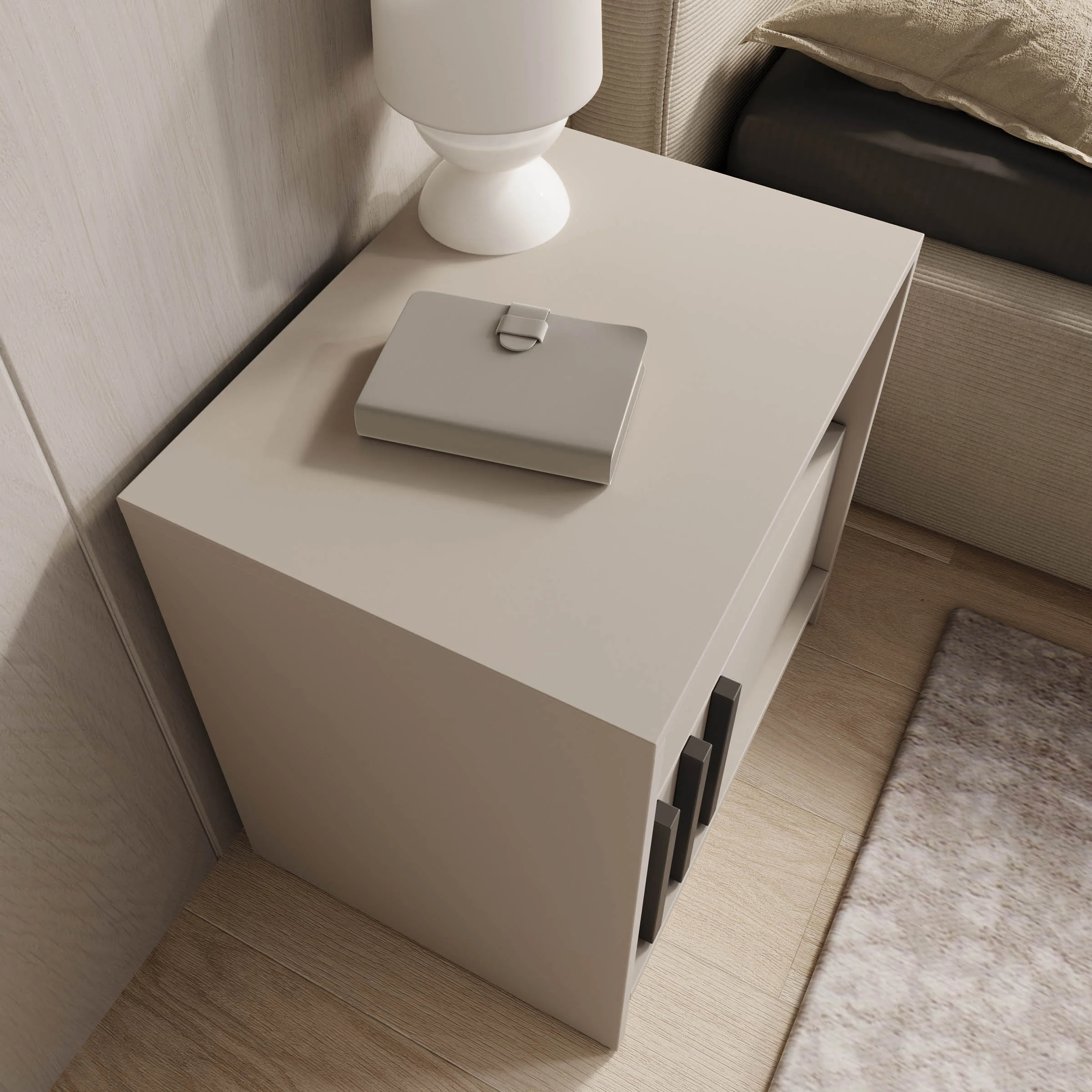 Nauru - Nachtkastje - Beige - 51x38x52 cm - Image 4